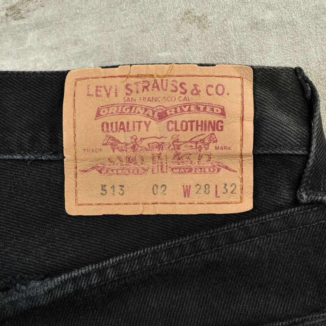 513 VINTAGE DENIM JEANS  BLACK - 28X32