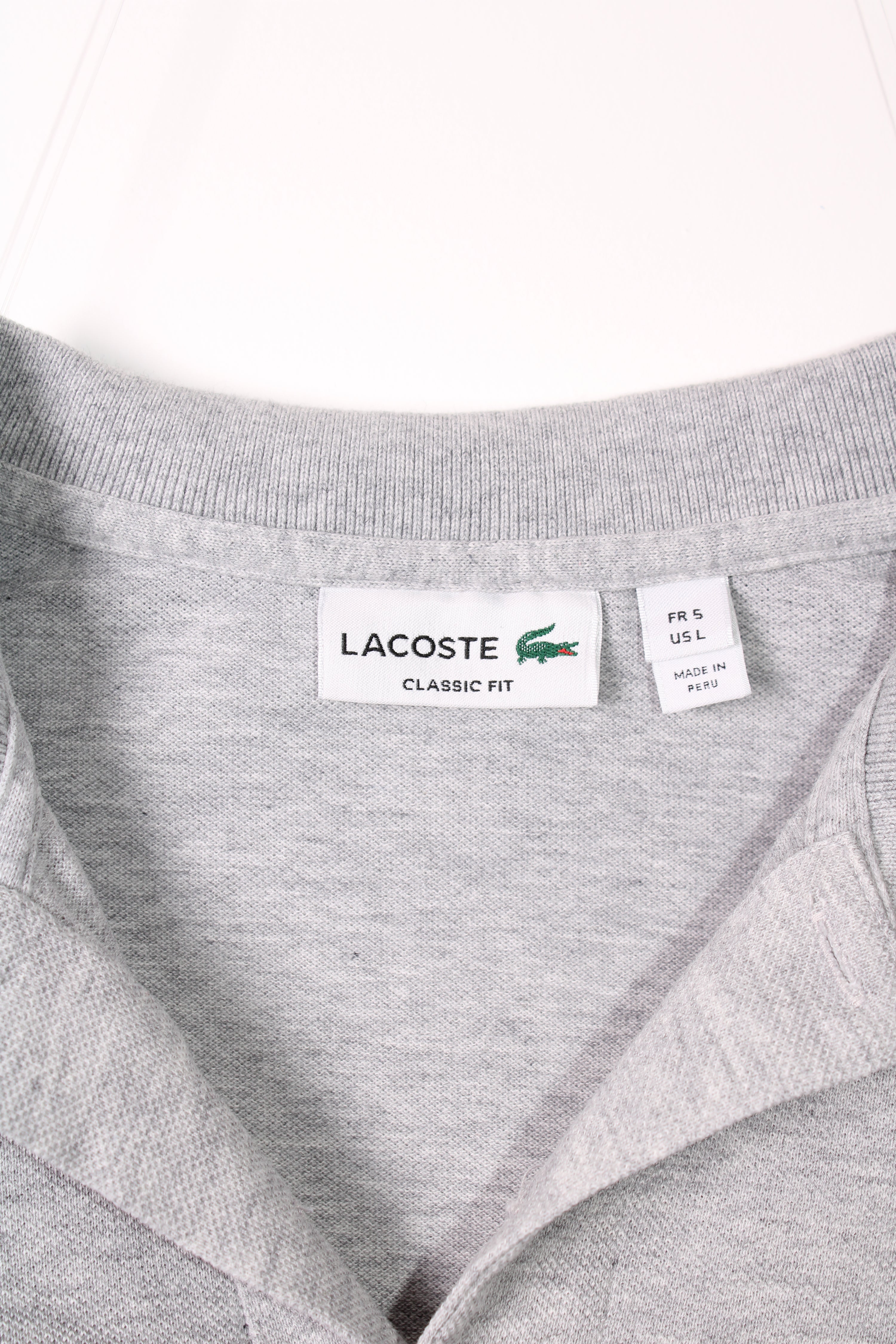 LACOSTE POLO SHIRT GREY - L