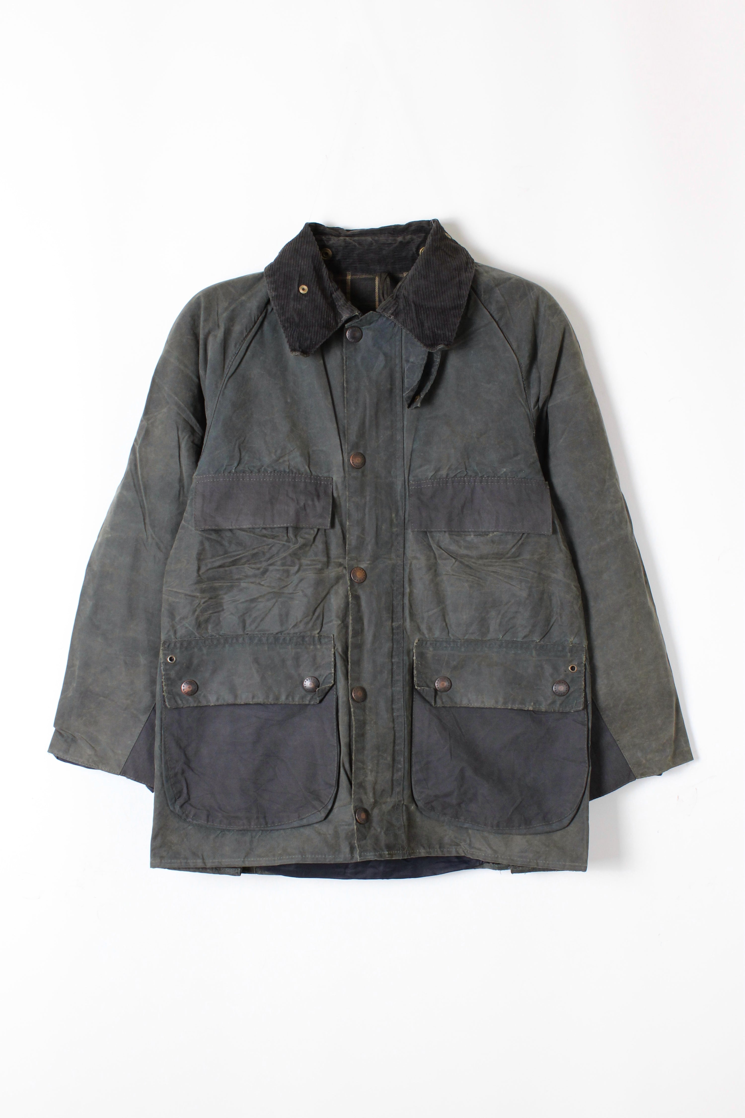 BARBOUR BEDALE 4 POCKETS WAXED JACKET BLUE - XS/S
