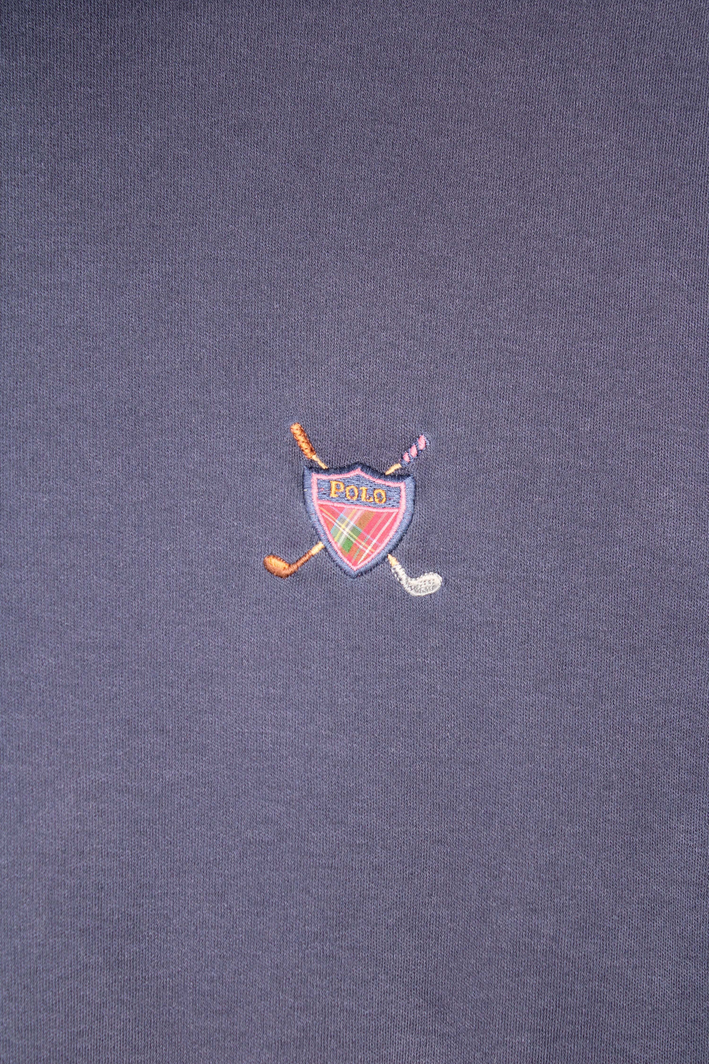 RALPH LAUREN POLO SHIRT NAVY BLUE MADE IN USA - XL