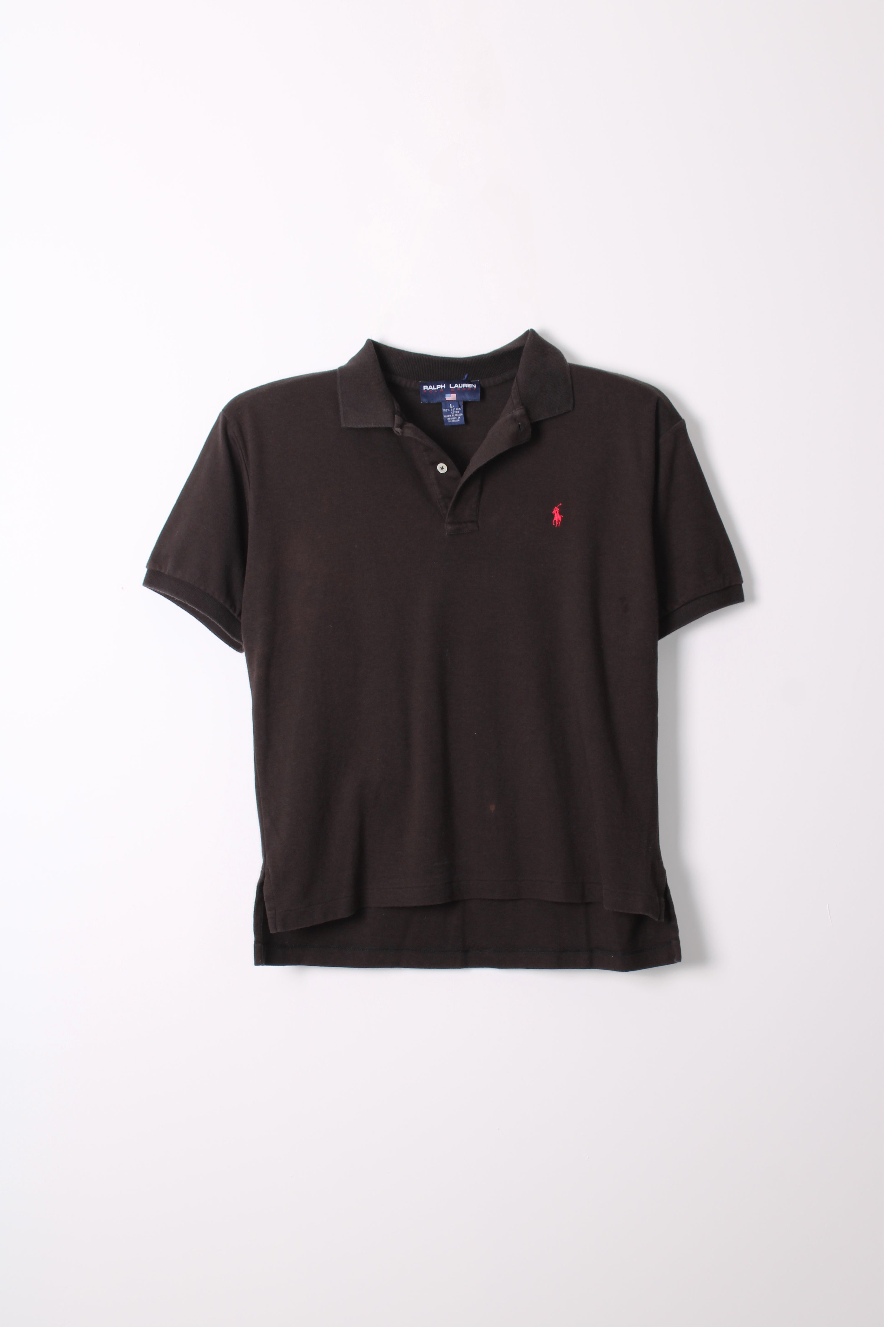 RALPH LAUREN POLO SHIRT BLACK - L