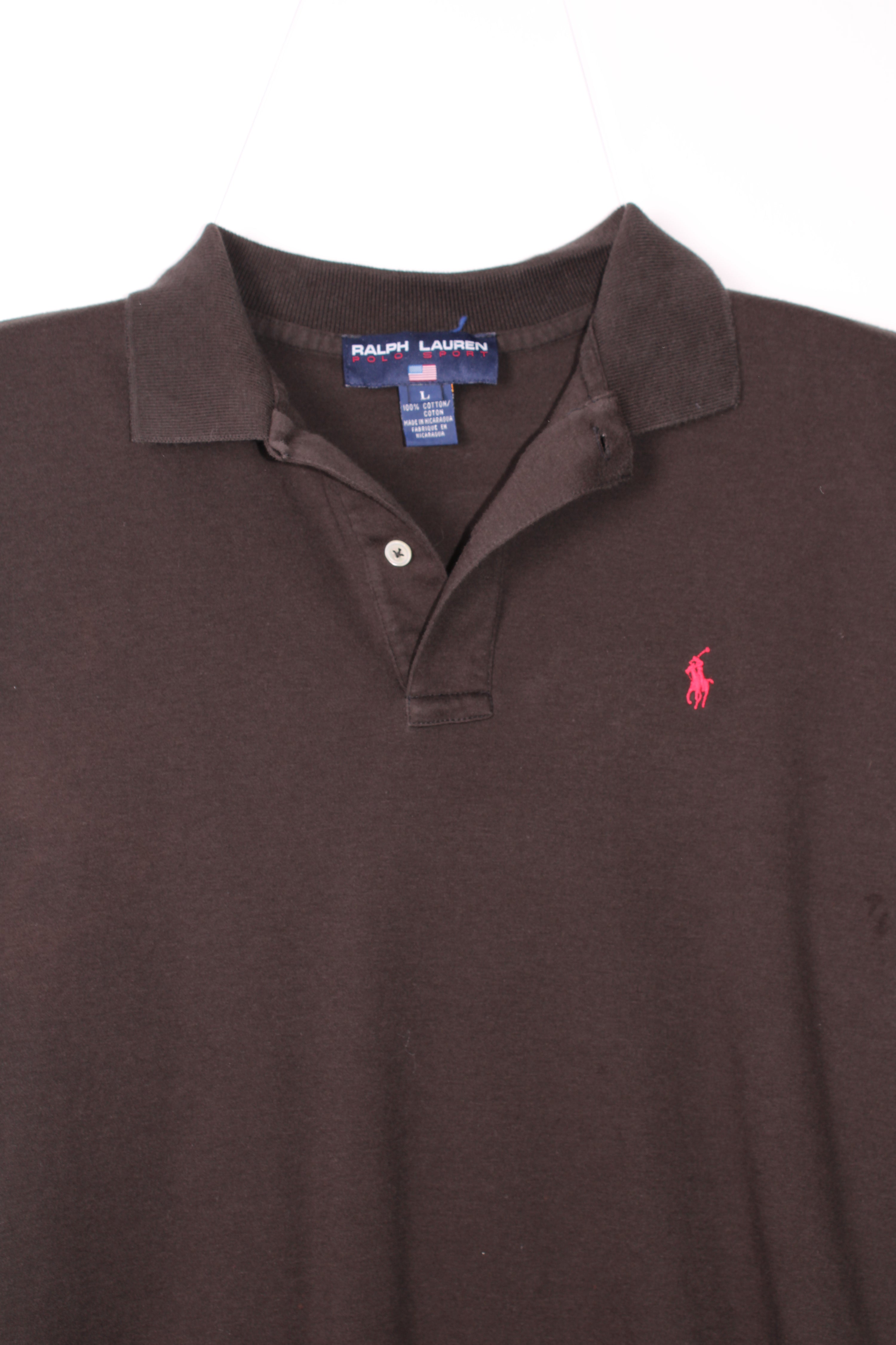 RALPH LAUREN POLO SHIRT BLACK - L