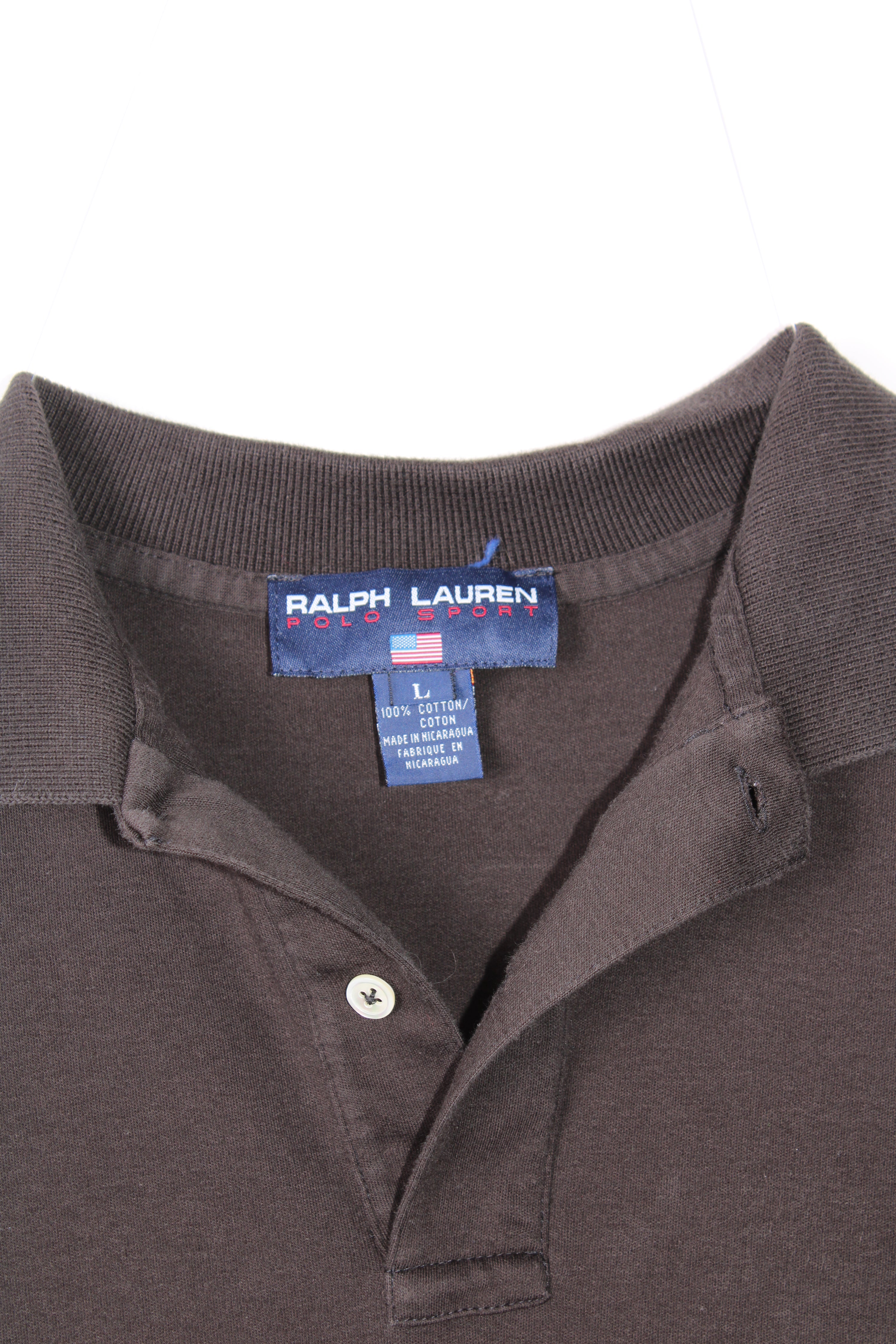 RALPH LAUREN POLO SHIRT BLACK - L