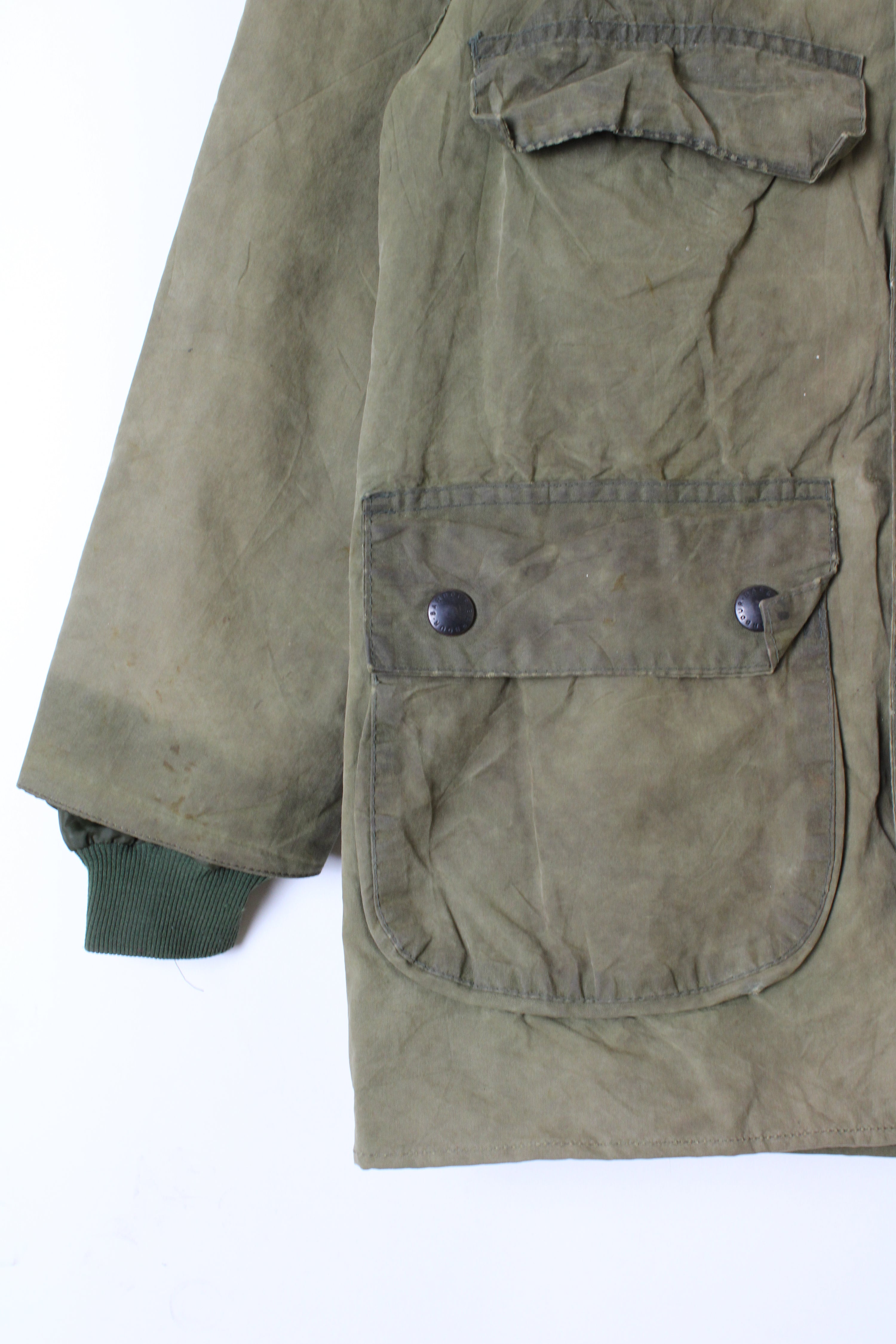 BARBOUR BEDALE 4 POCKETS WAXED JACKET GREEN - XS/S