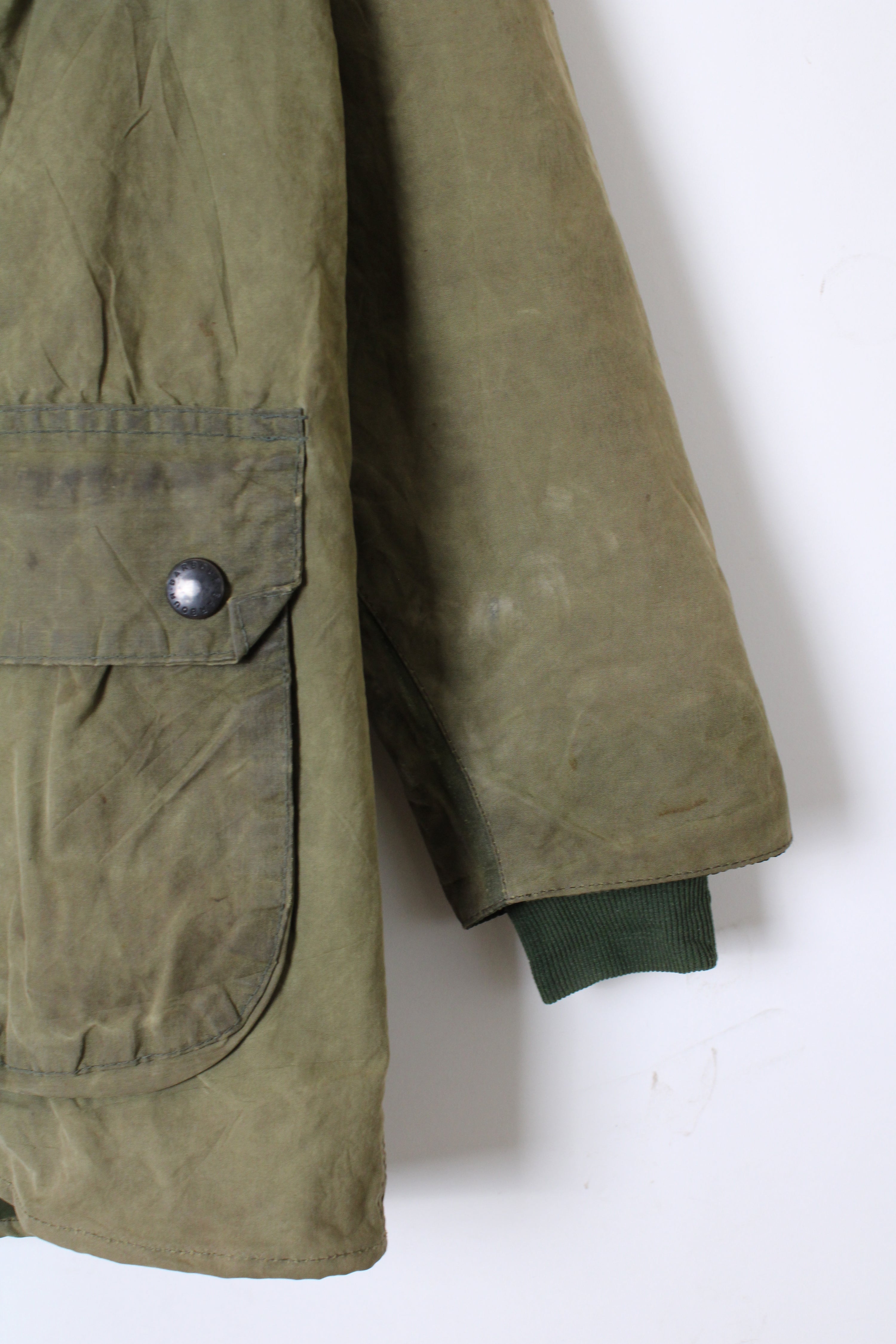 BARBOUR BEDALE 4 POCKETS WAXED JACKET GREEN - XS/S