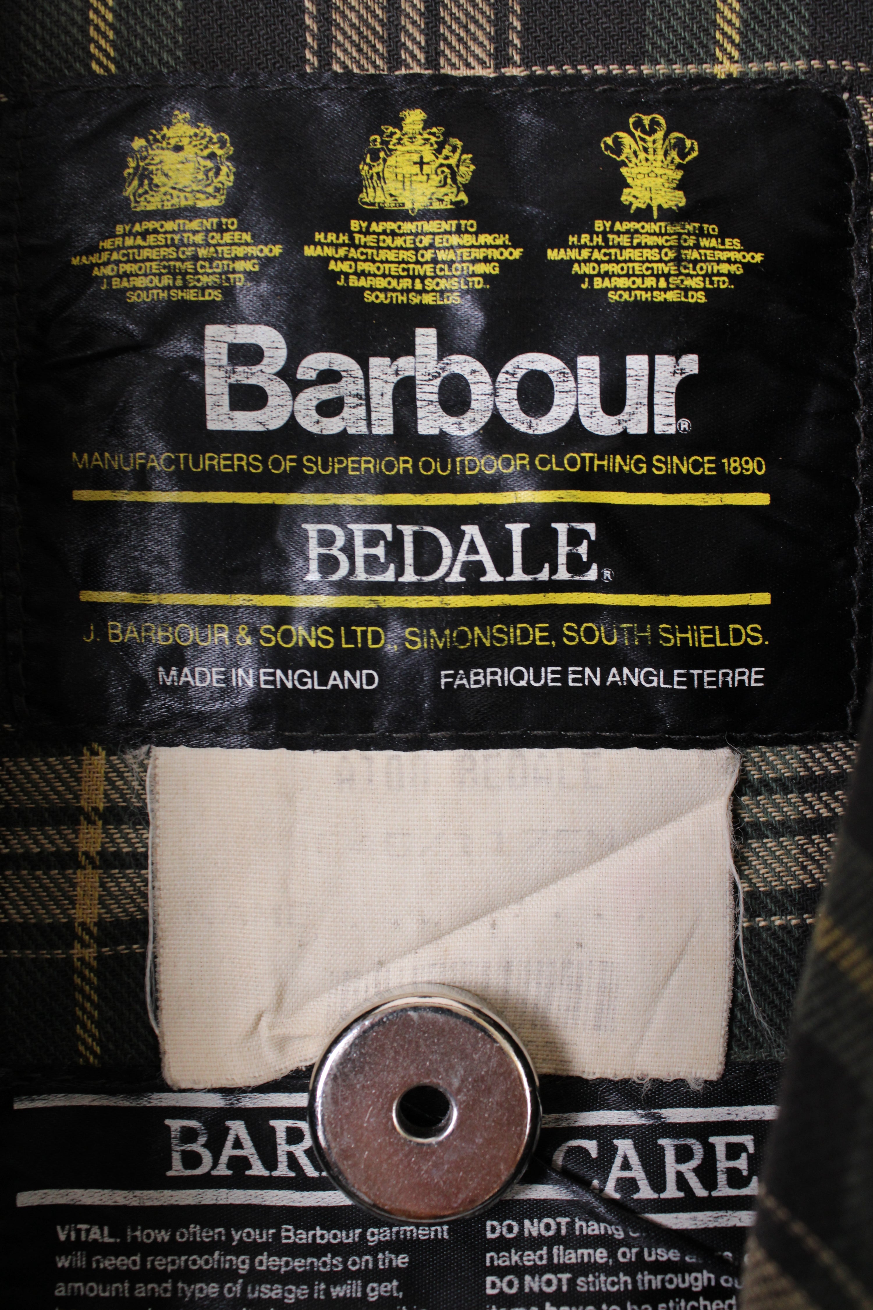 BARBOUR BEDALE WAXED JACKET GREEN - L/XL