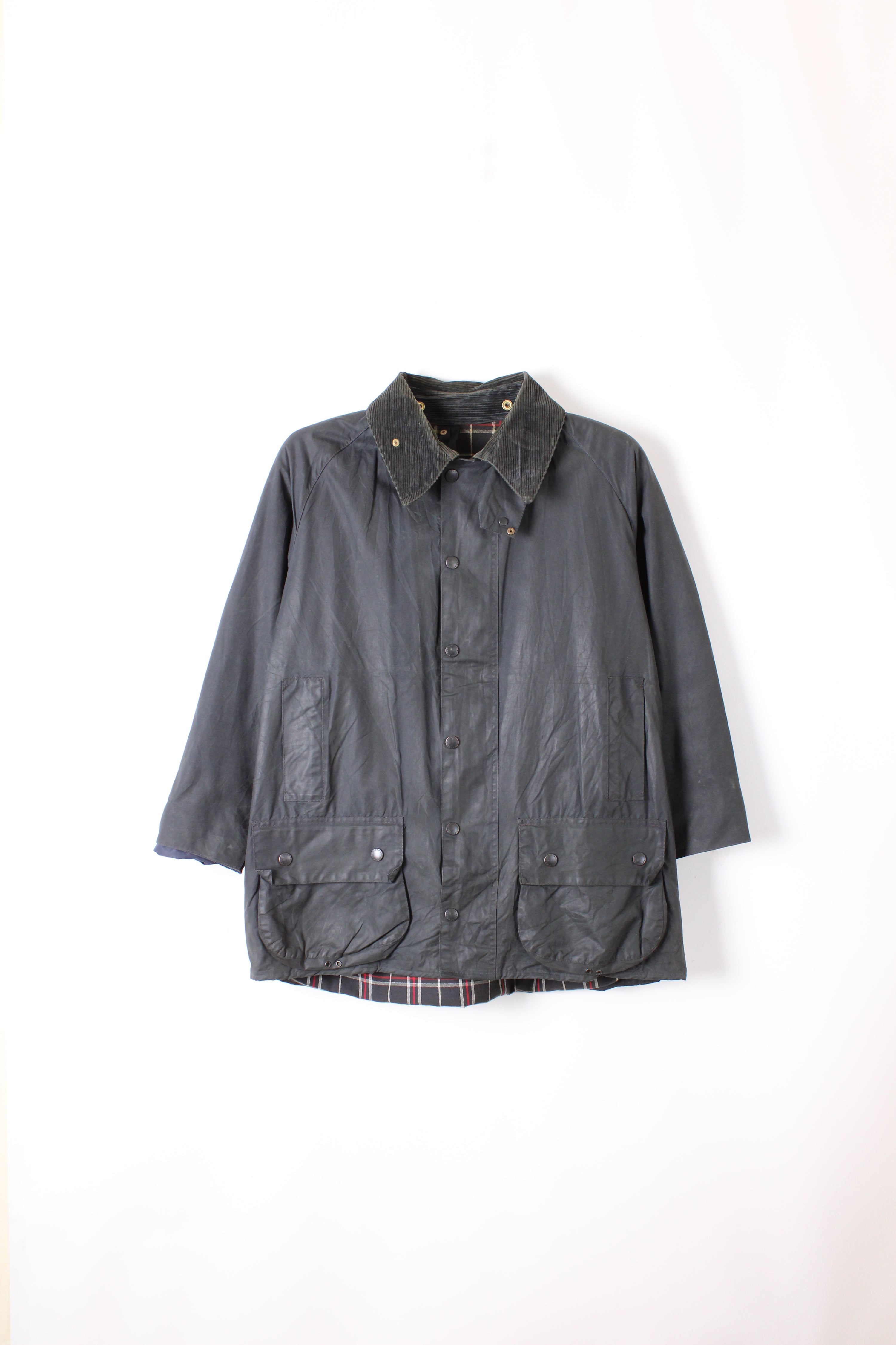 BARBOUR BEAUFORT WAXED JACKET BLUE - L/XL