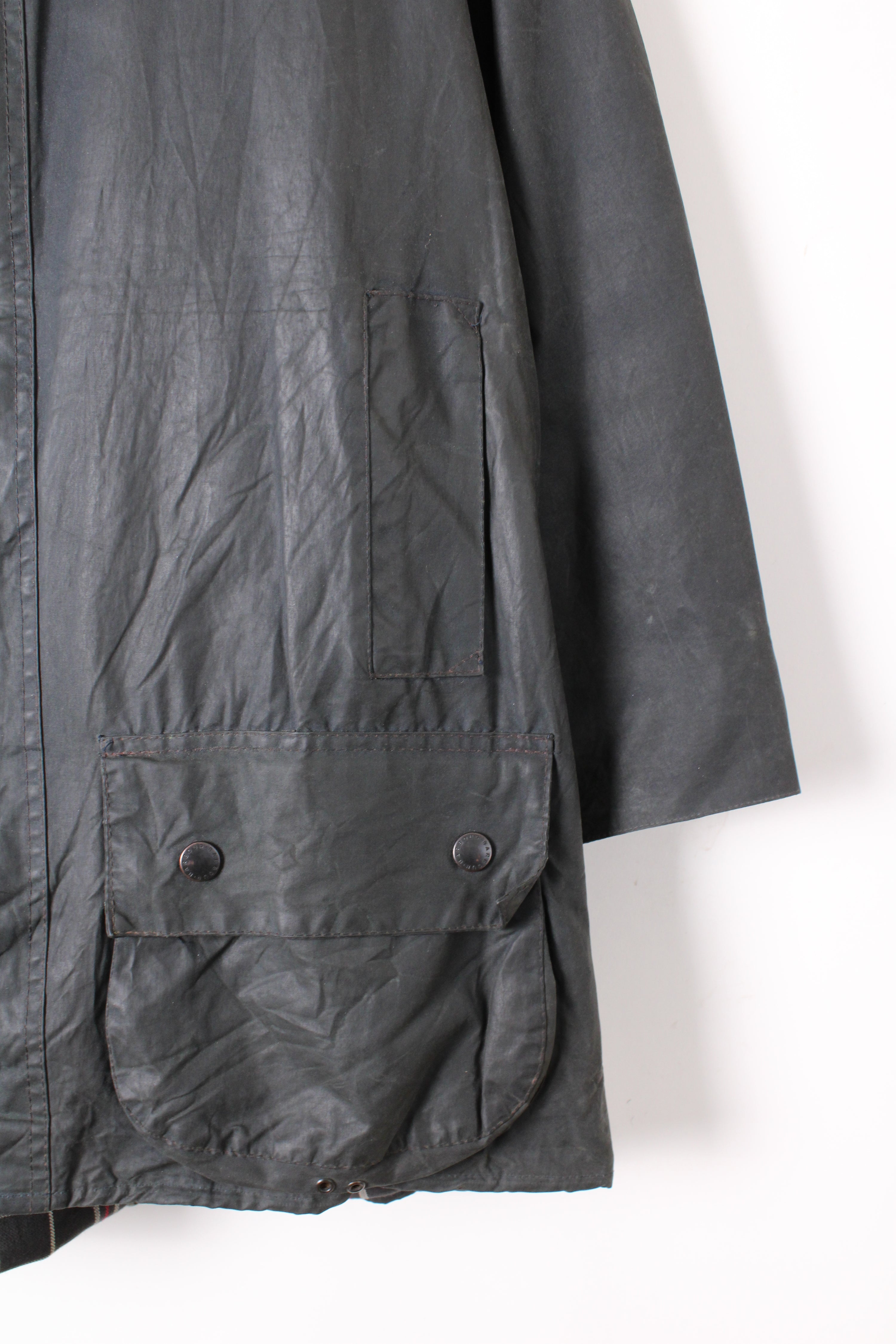 BARBOUR BEAUFORT WAXED JACKET BLUE - L/XL