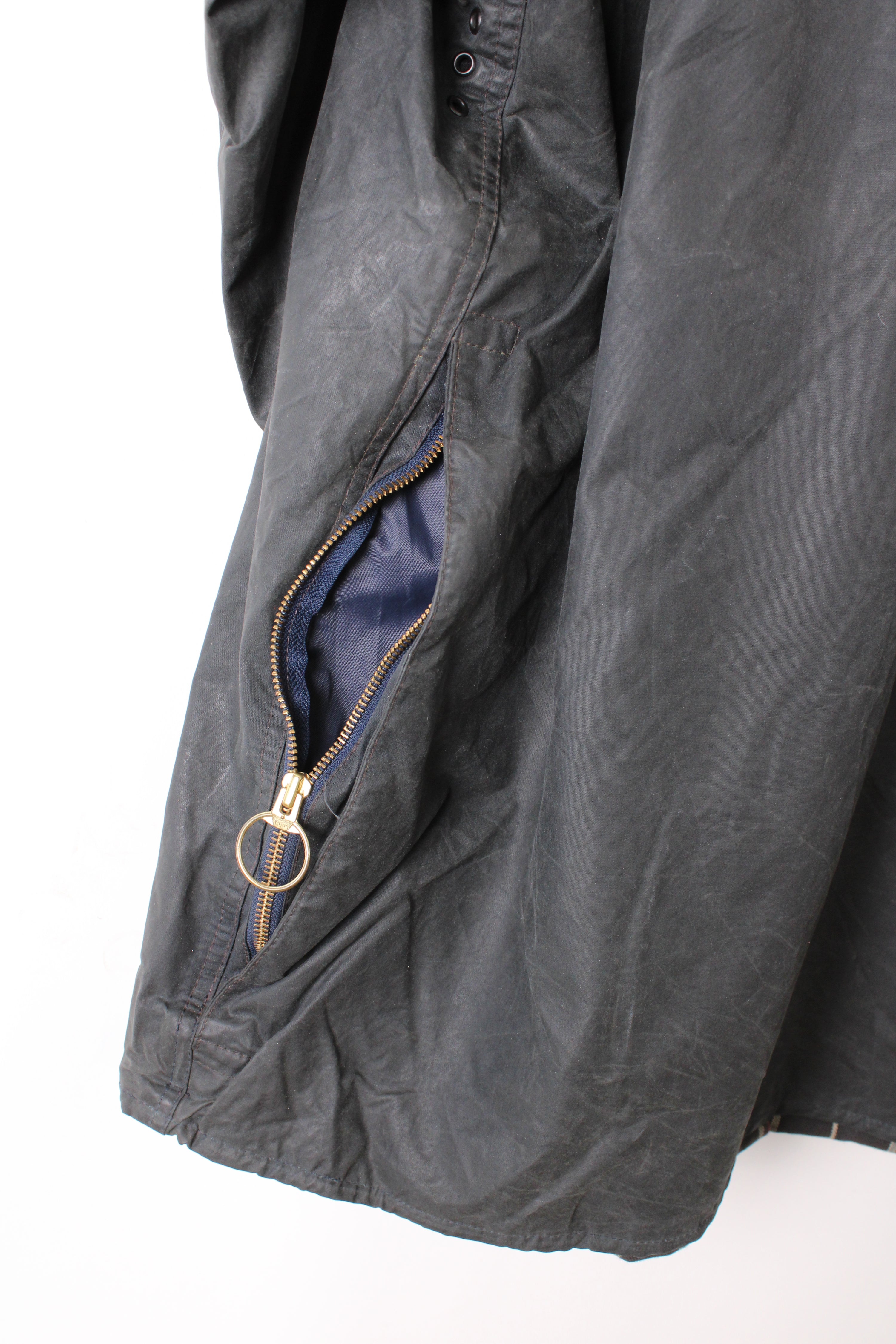 BARBOUR BEAUFORT WAXED JACKET BLUE - L/XL