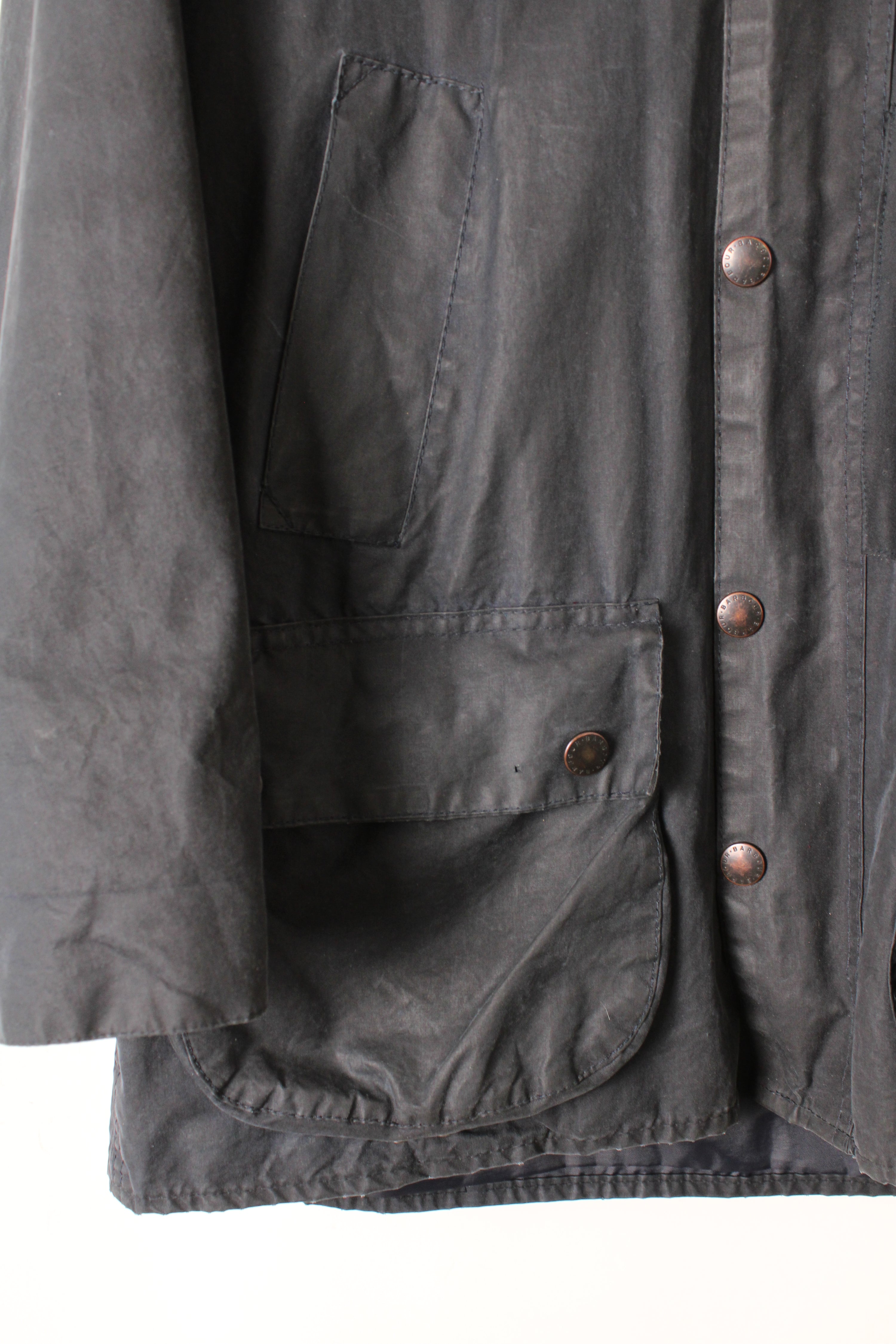 BARBOUR BEDALE WAXED JACKET BLUE - S/M