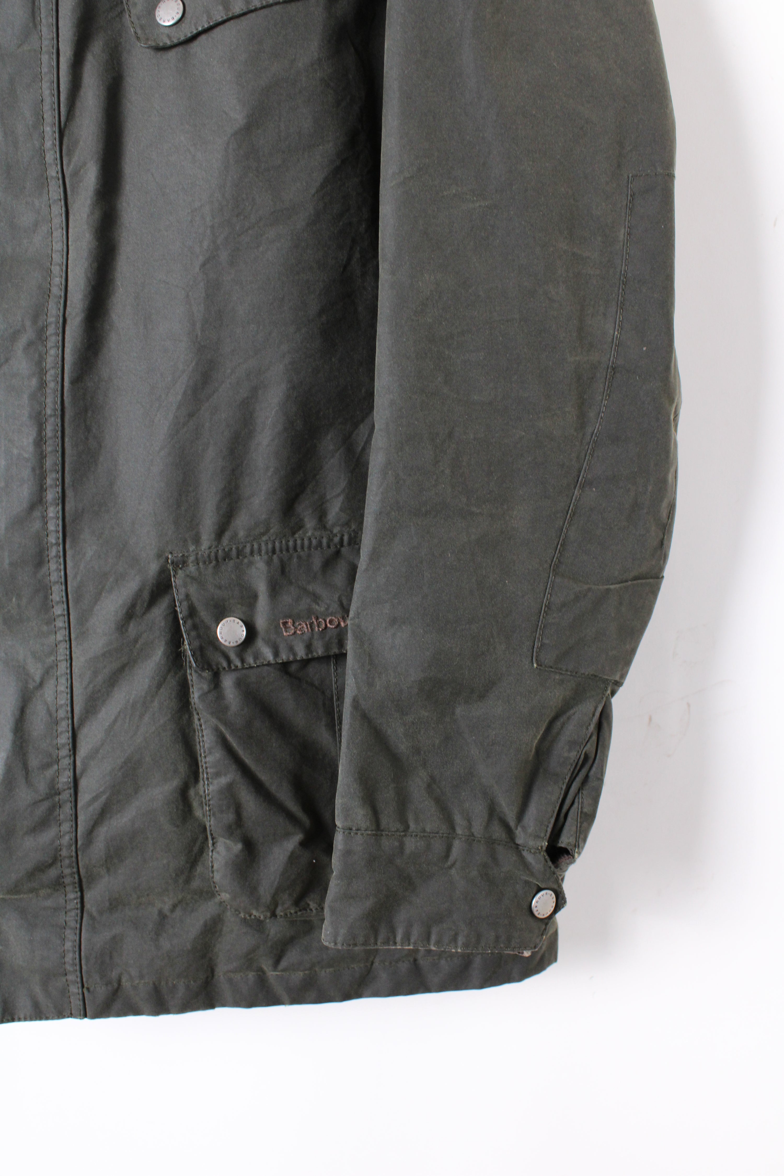 BARBOUR INTERNATIONAL DUKE WAXED JACKET SAGE GREEN - XXL