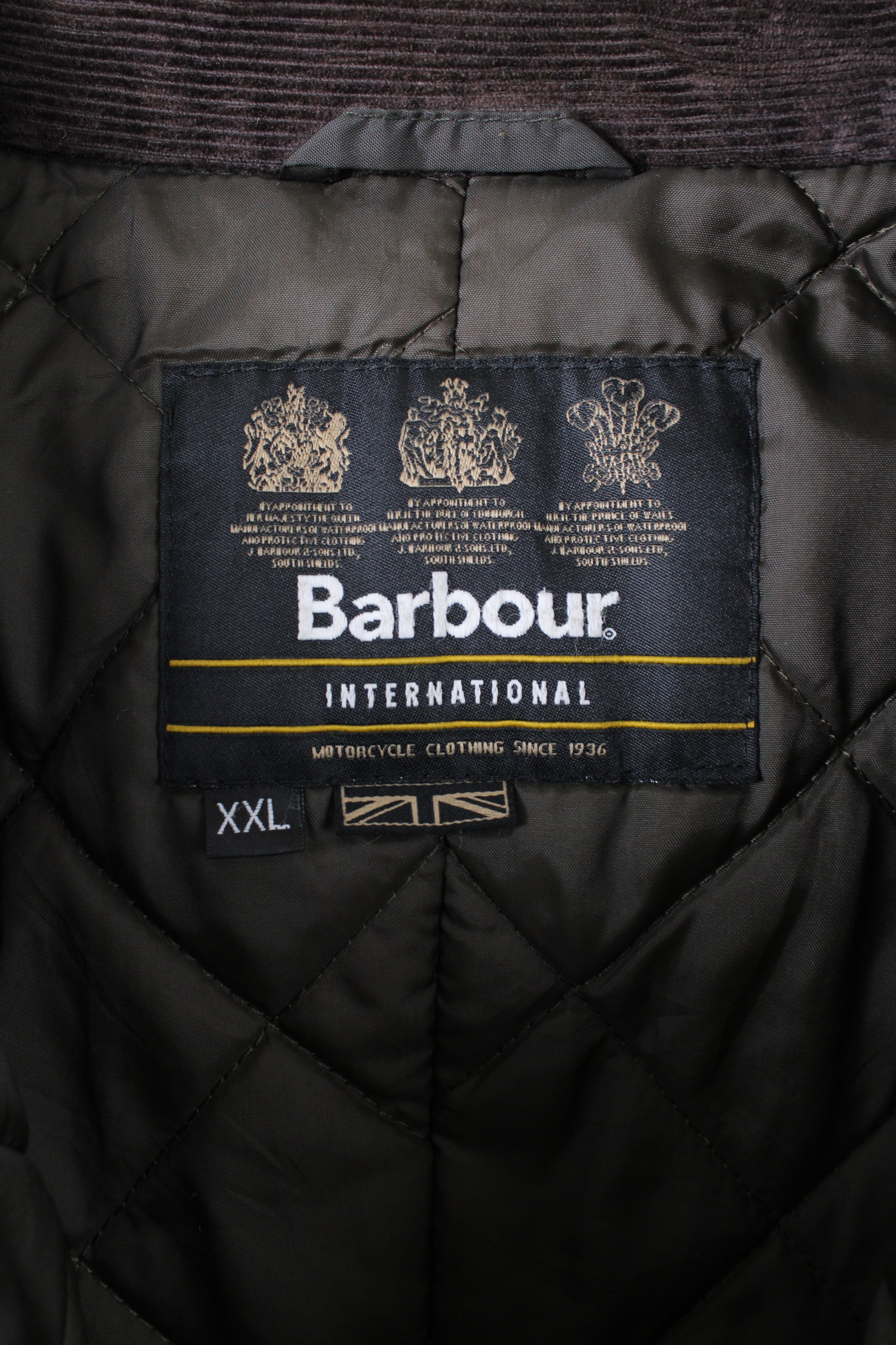 BARBOUR INTERNATIONAL DUKE WAXED JACKET SAGE GREEN - XXL