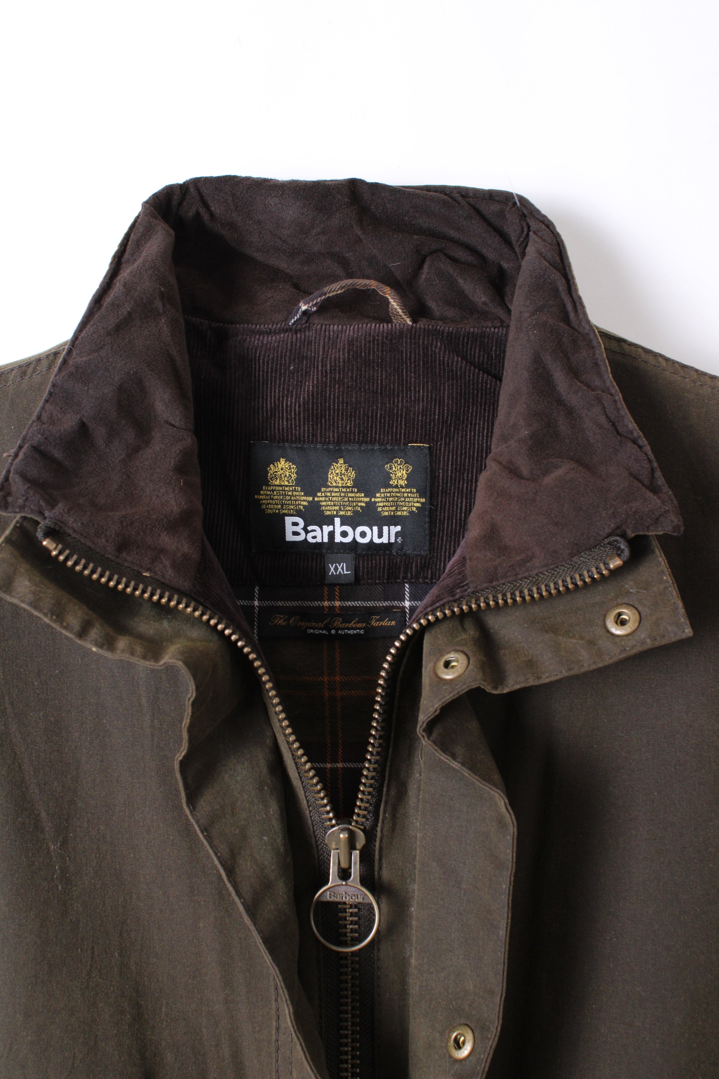 BARBOUR MOSSEND WAXED PARKA JACKET GREEN - XXL