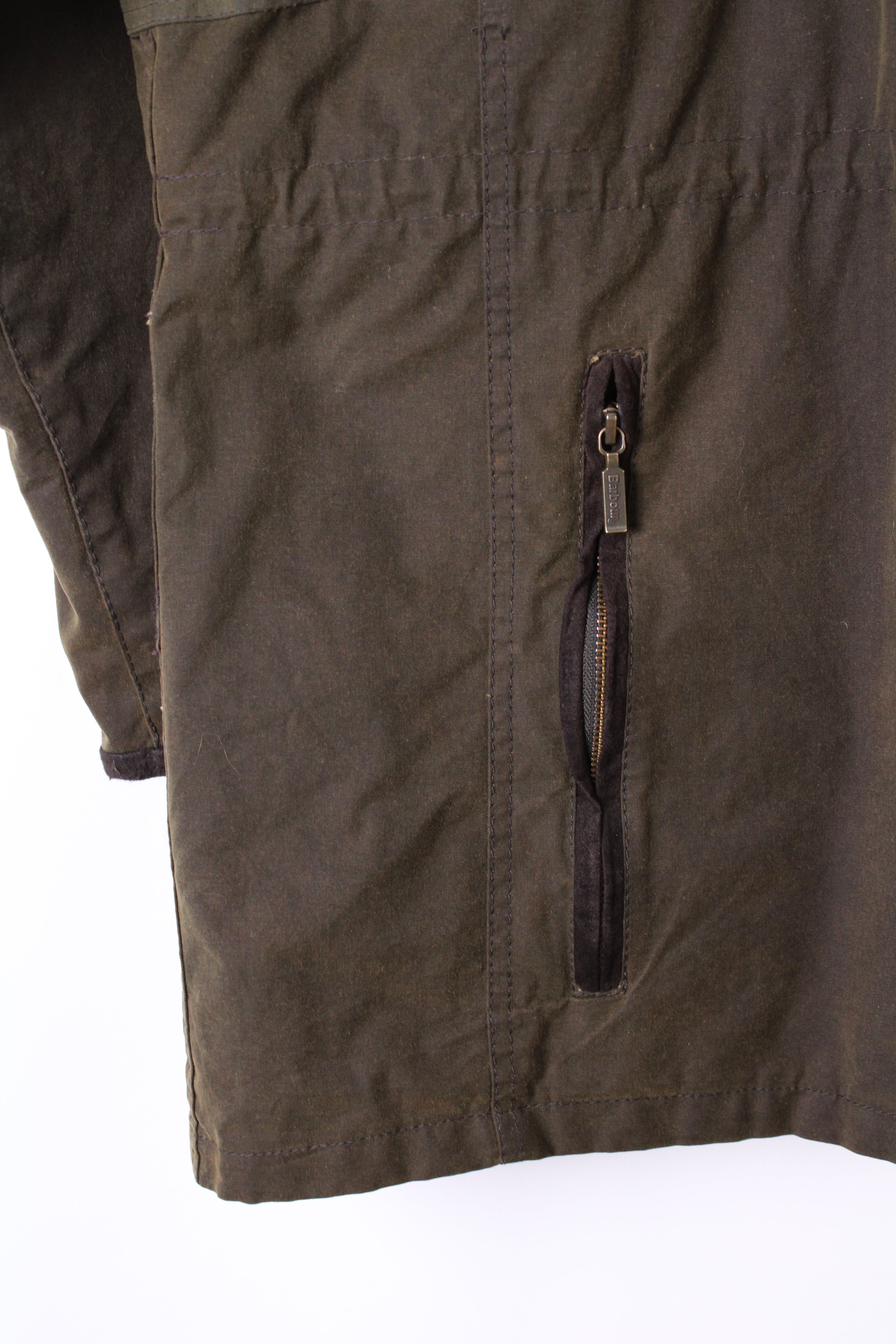 BARBOUR MOSSEND WAXED PARKA JACKET GREEN - XXL