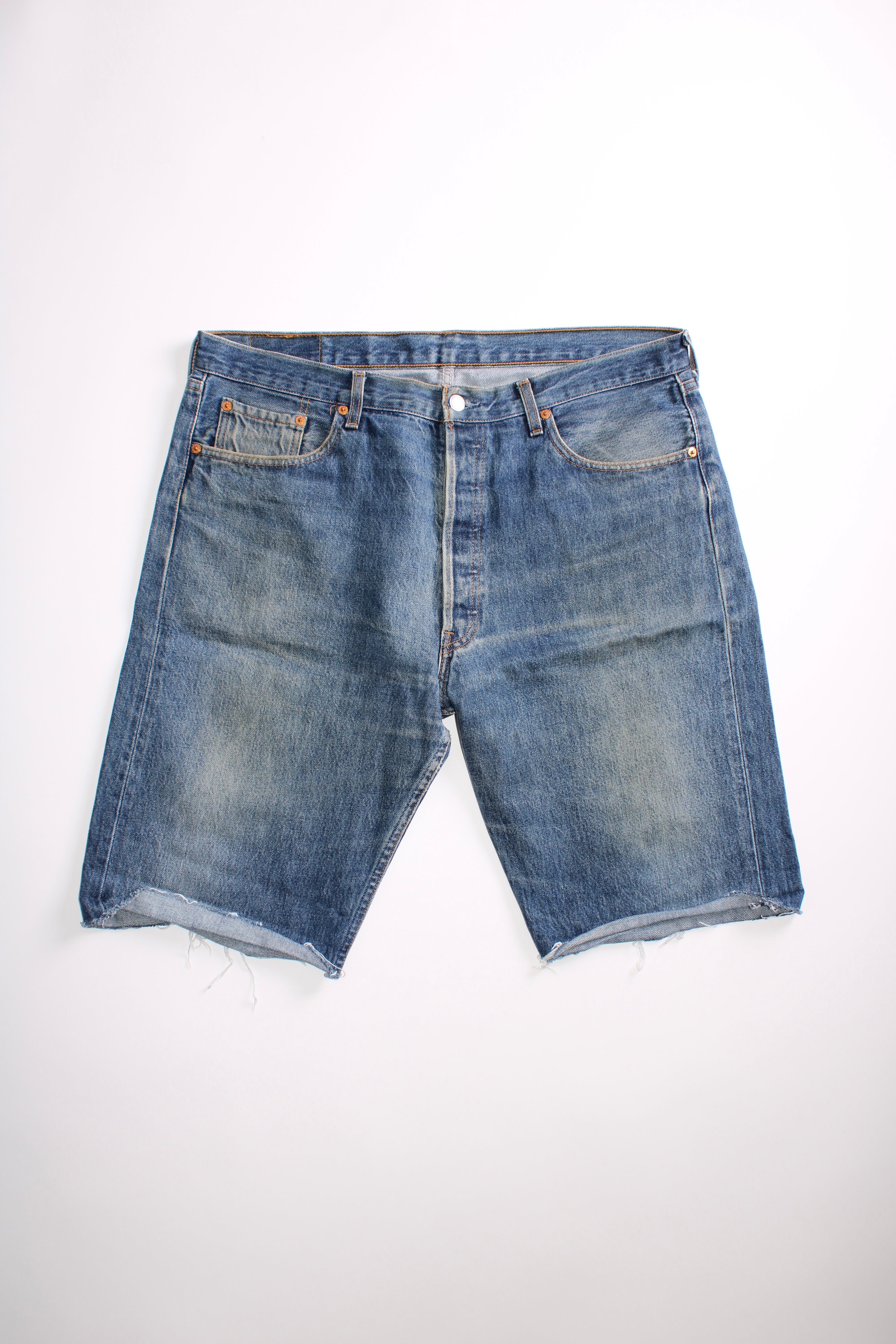 LEVIS 501 JEANS SHORTS BLUE WASH - W38