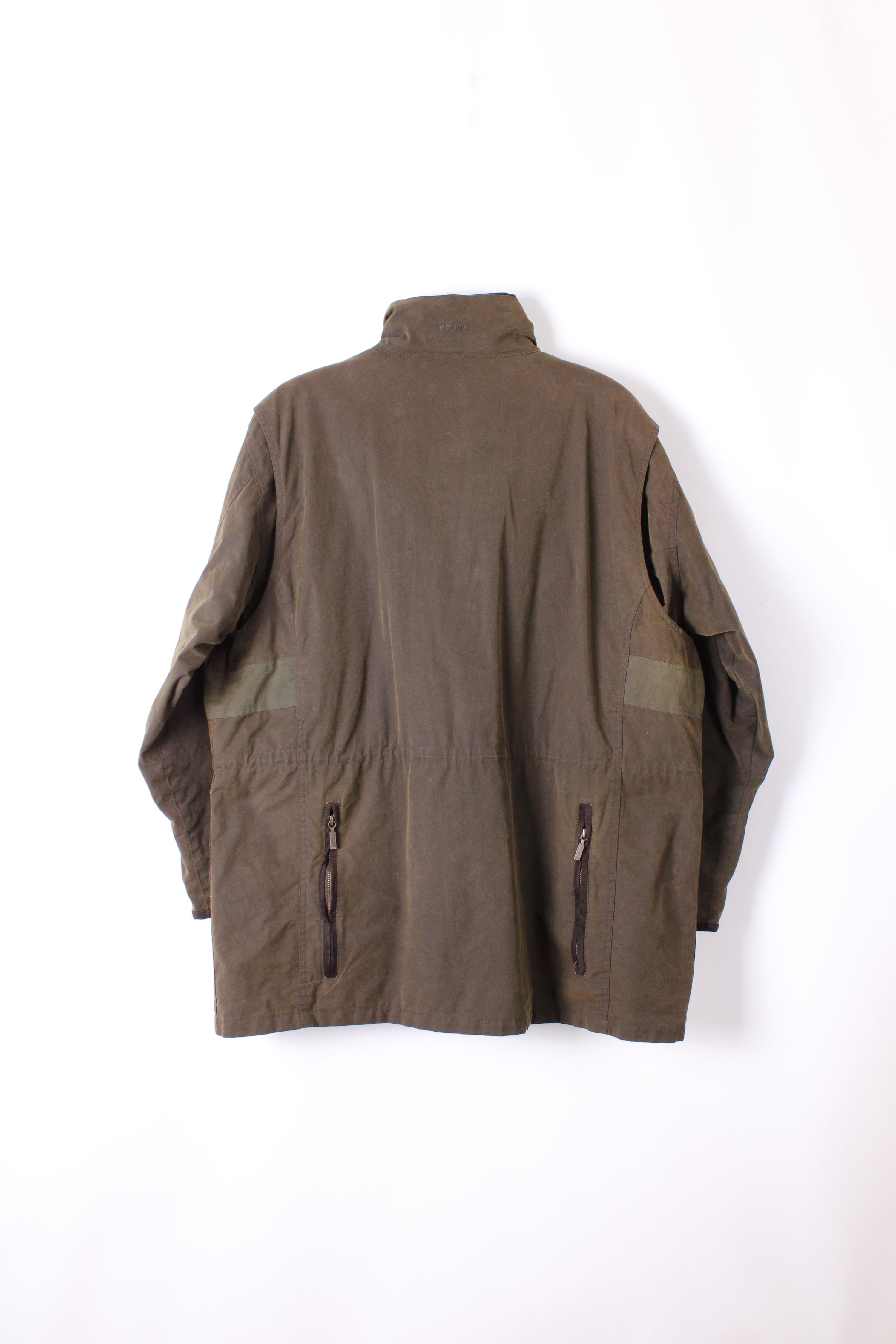 BARBOUR MOSSEND WAXED PARKA JACKET GREEN - XXL