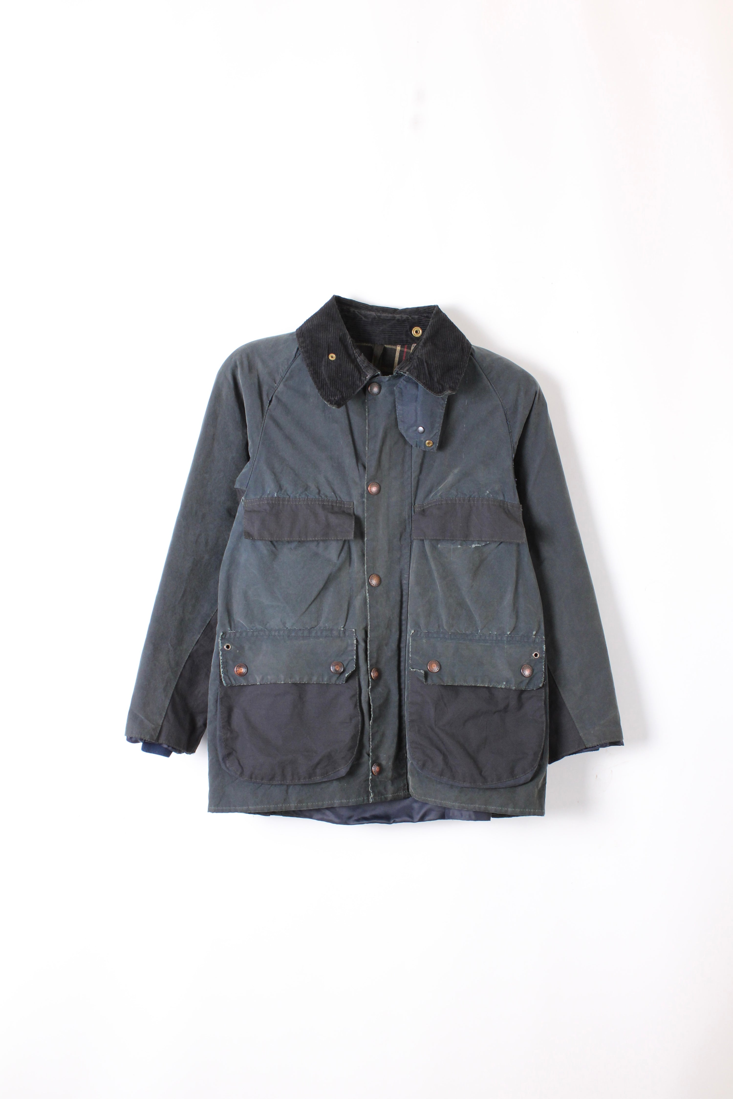 BARBOUR BEDALE 4 POCKETS WAXED JACKET BLUE - XS/S