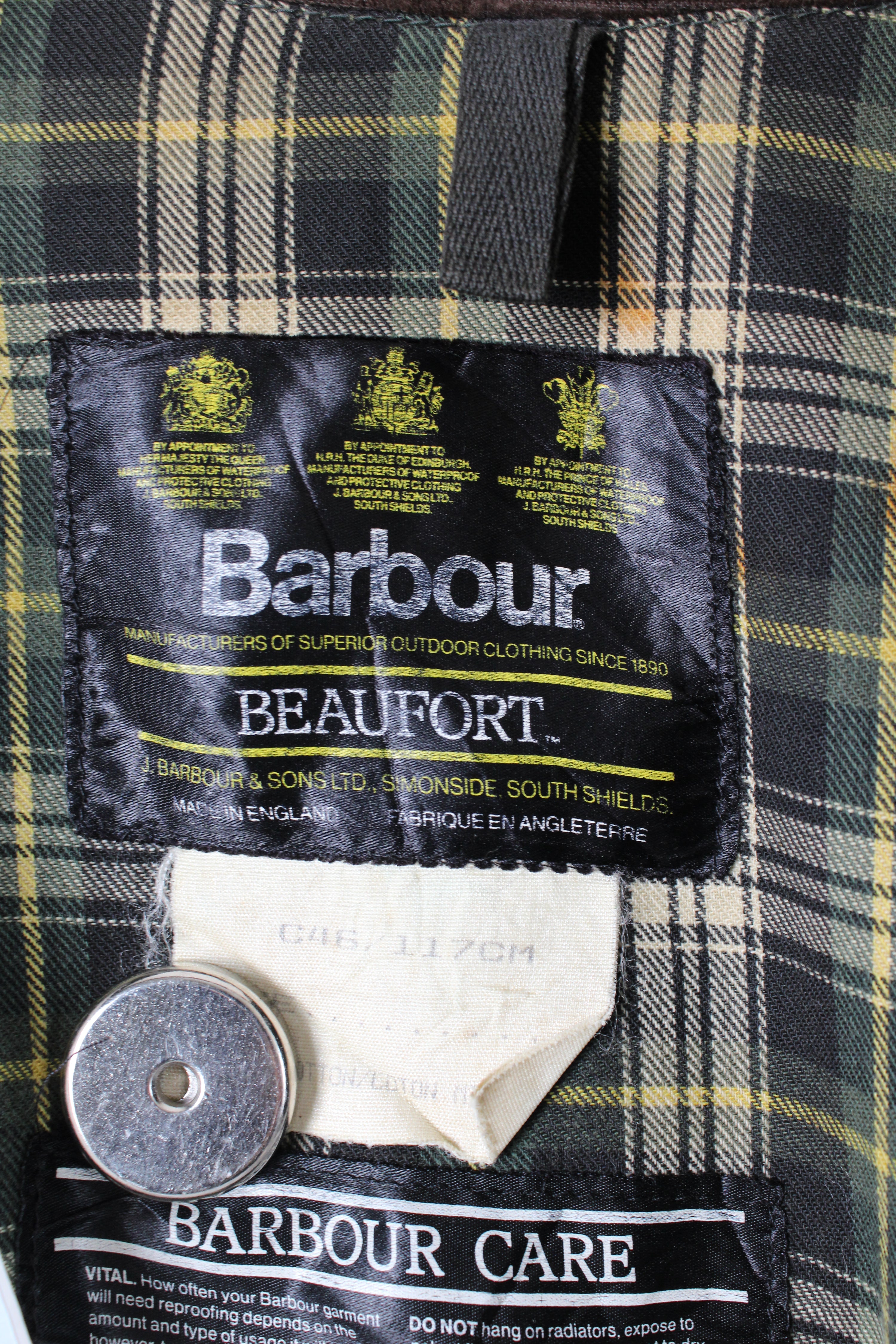 BARBOUR BEAUFORT WAXED JACKET GREEN - L/XL