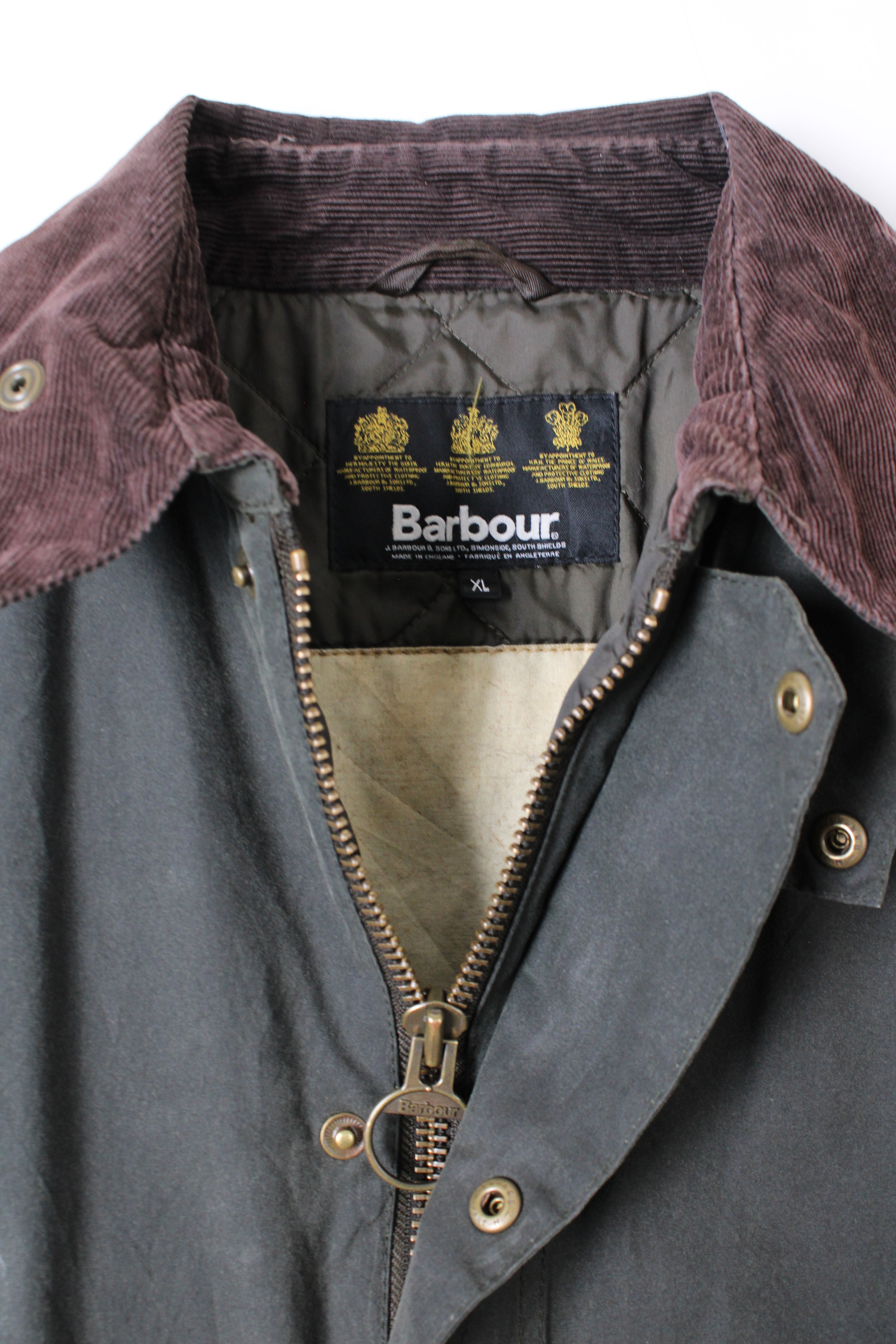 BARBOUR TRANSPORT WAXED JACKET SAGE GREEN - XL
