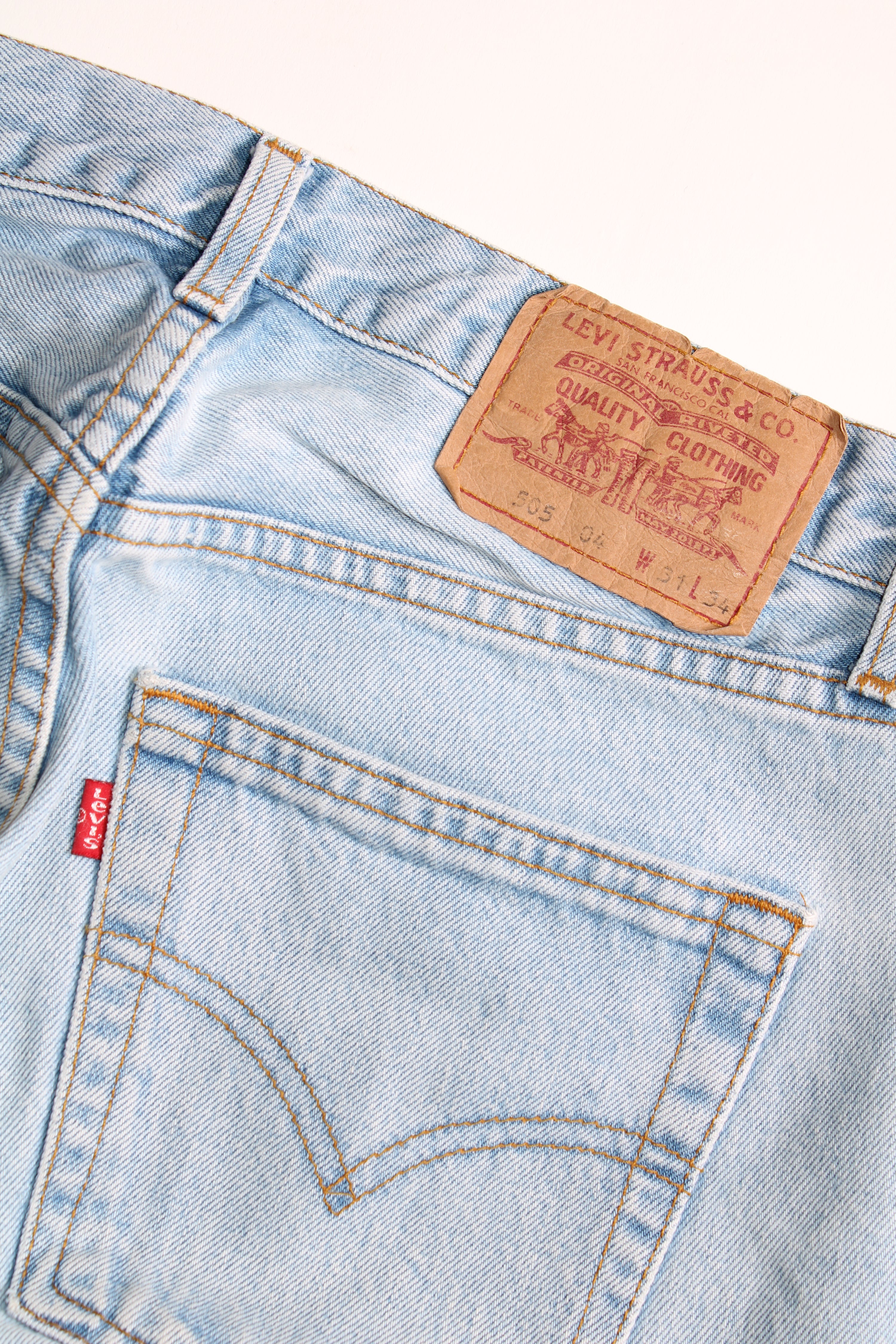 LEVIS 505 JEANS SHORTS LIGHT WASH - W31