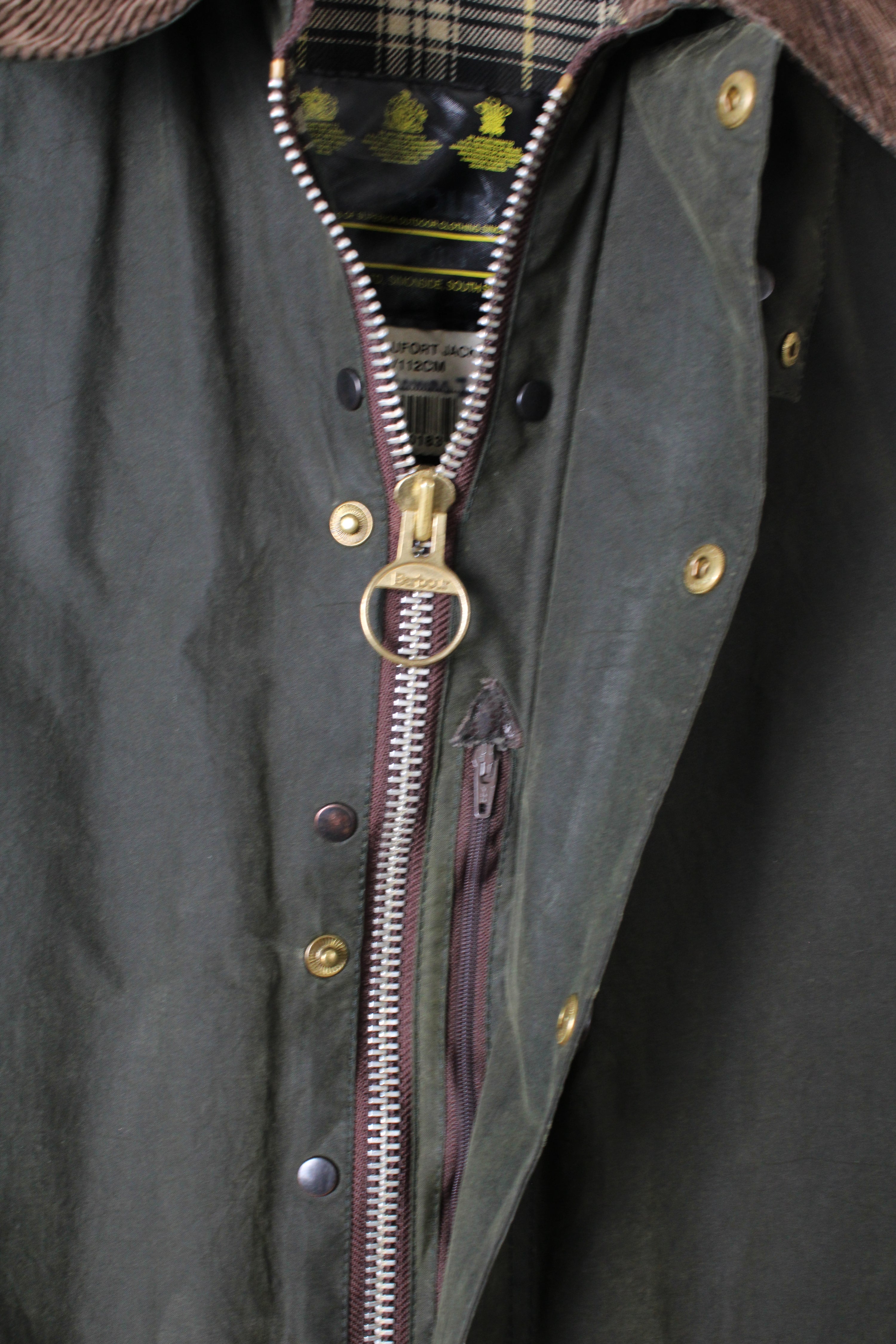 BARBOUR BEAUFORT WAXED JACKET GREEN - M/L