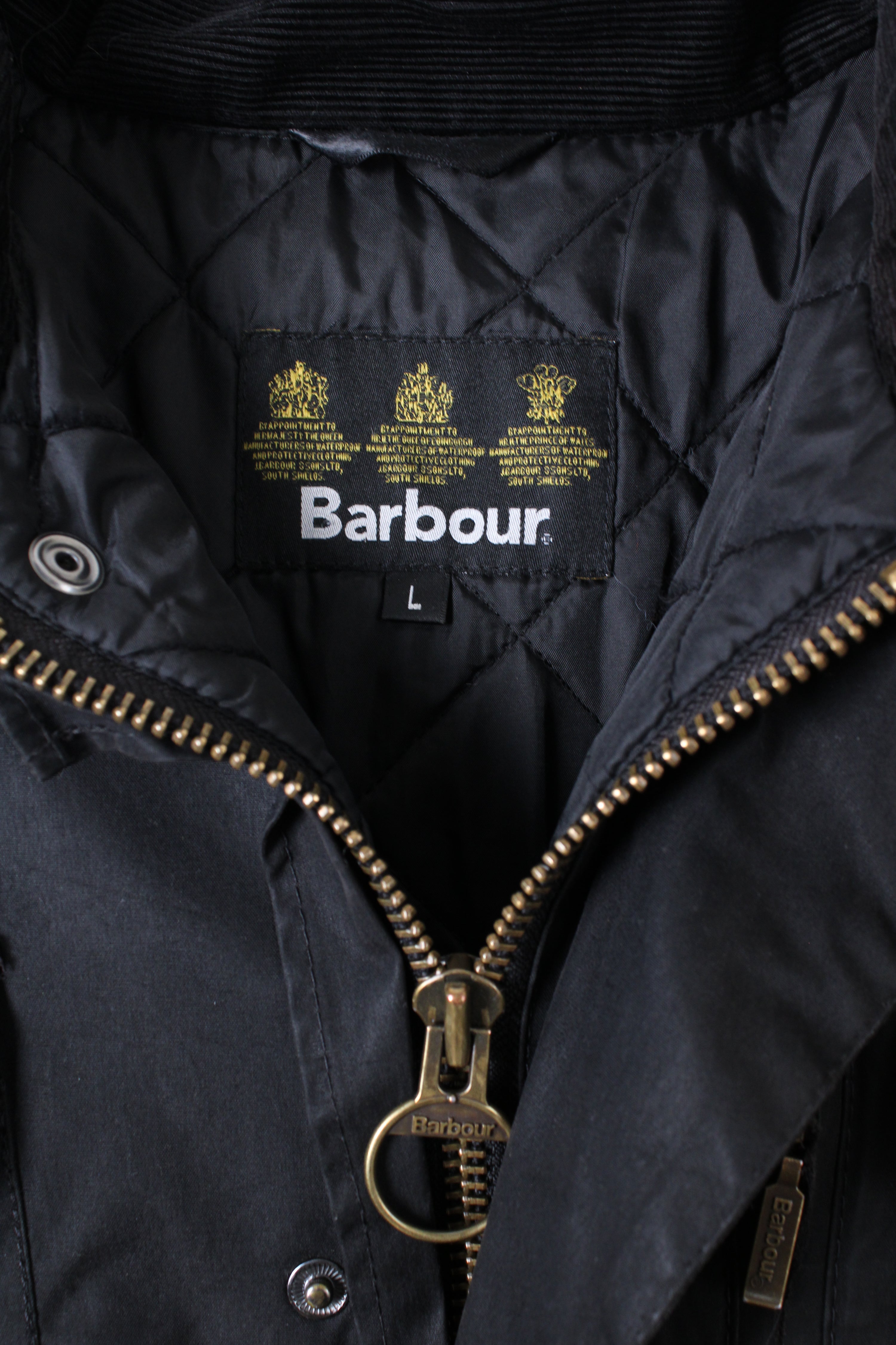 BARBOUR SAPPER WAXED JACKET BLACK - L