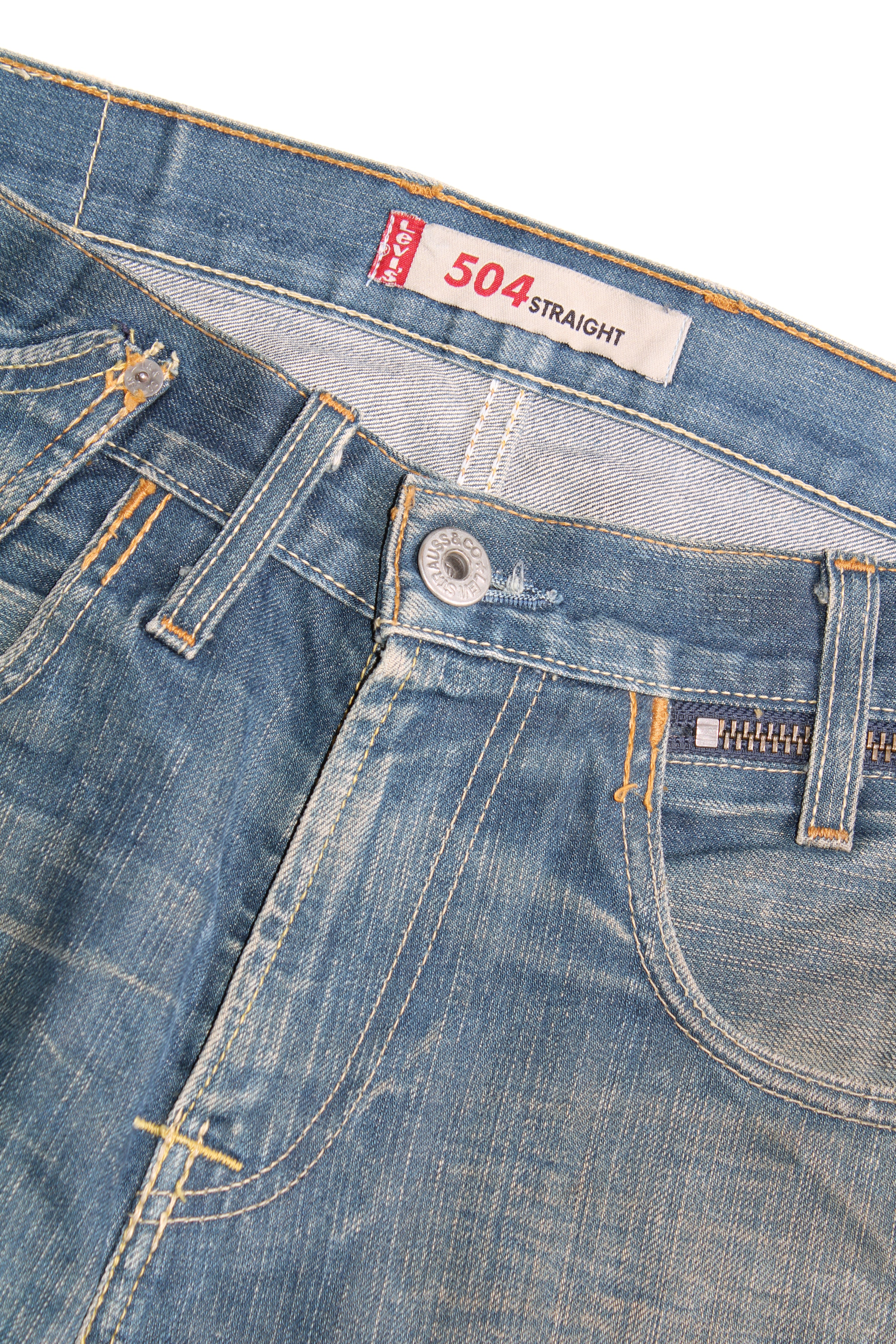 LEVIS 504 JEANS SHORTS LIGHT BLUE WASH - W33