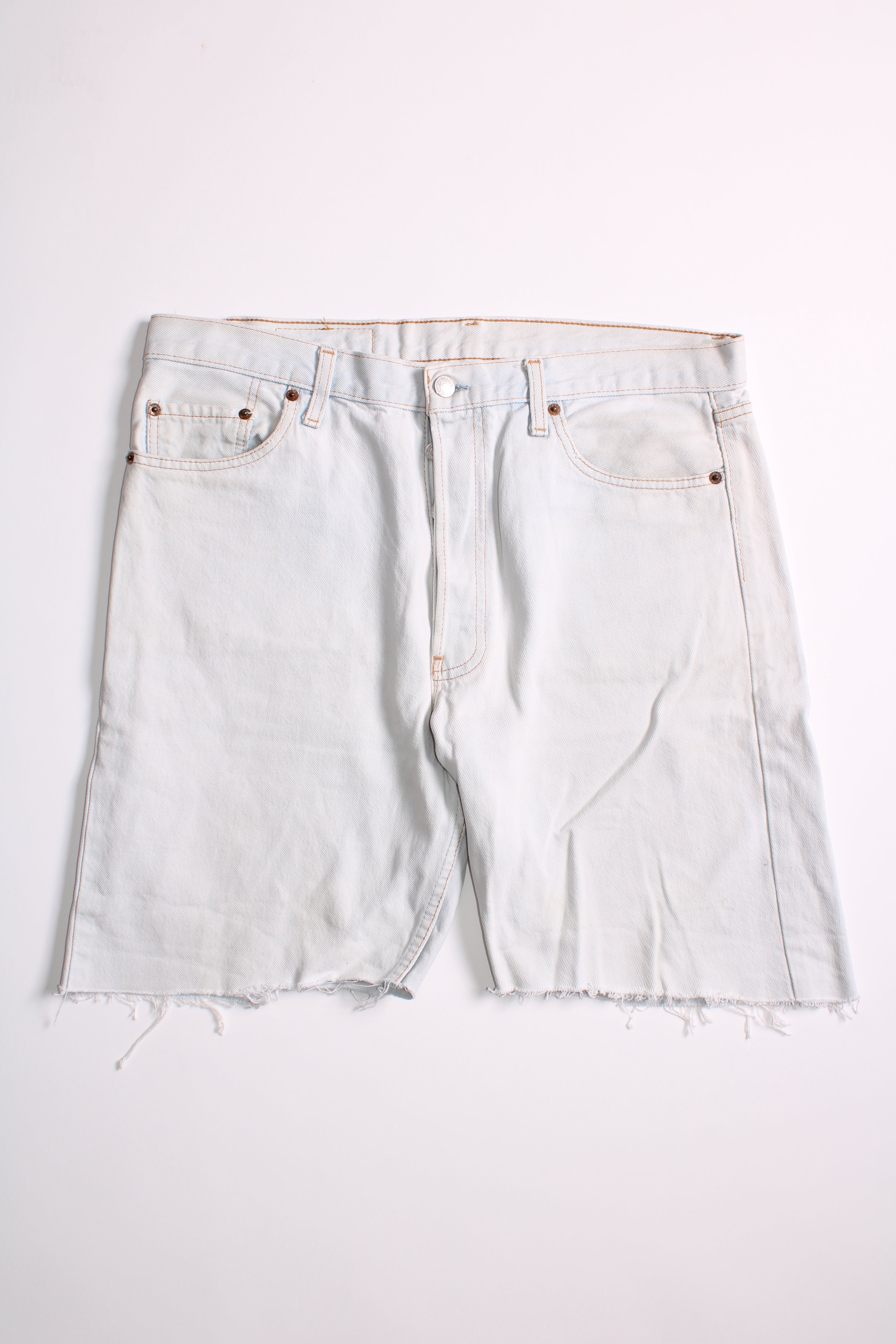 LEVIS 501 JEANS SHORTS WHITE WASH - W36
