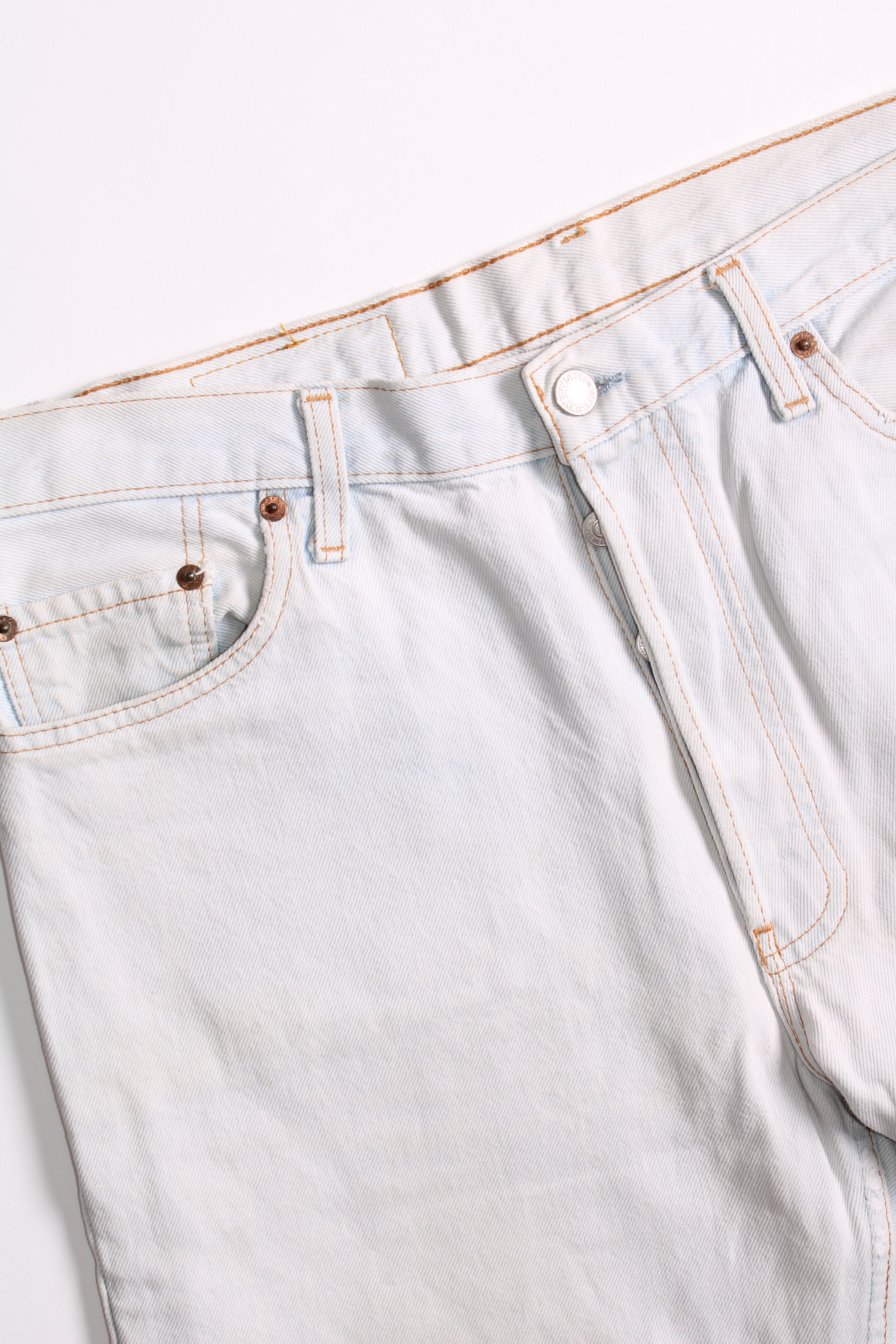 LEVIS 501 JEANS SHORTS WHITE WASH - W36