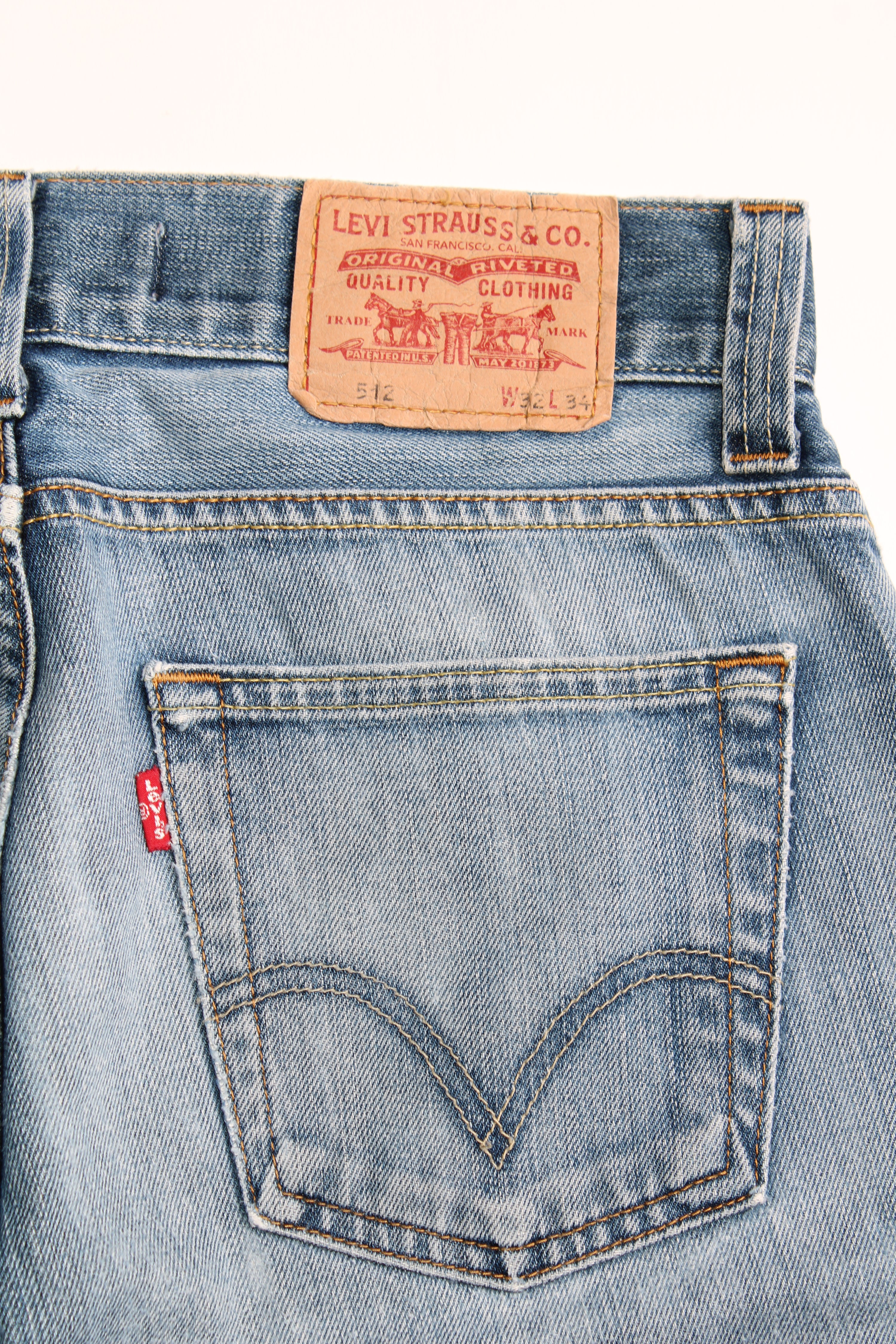 LEVIS 512 JEANS SHORTS LIGHT WASH - W32