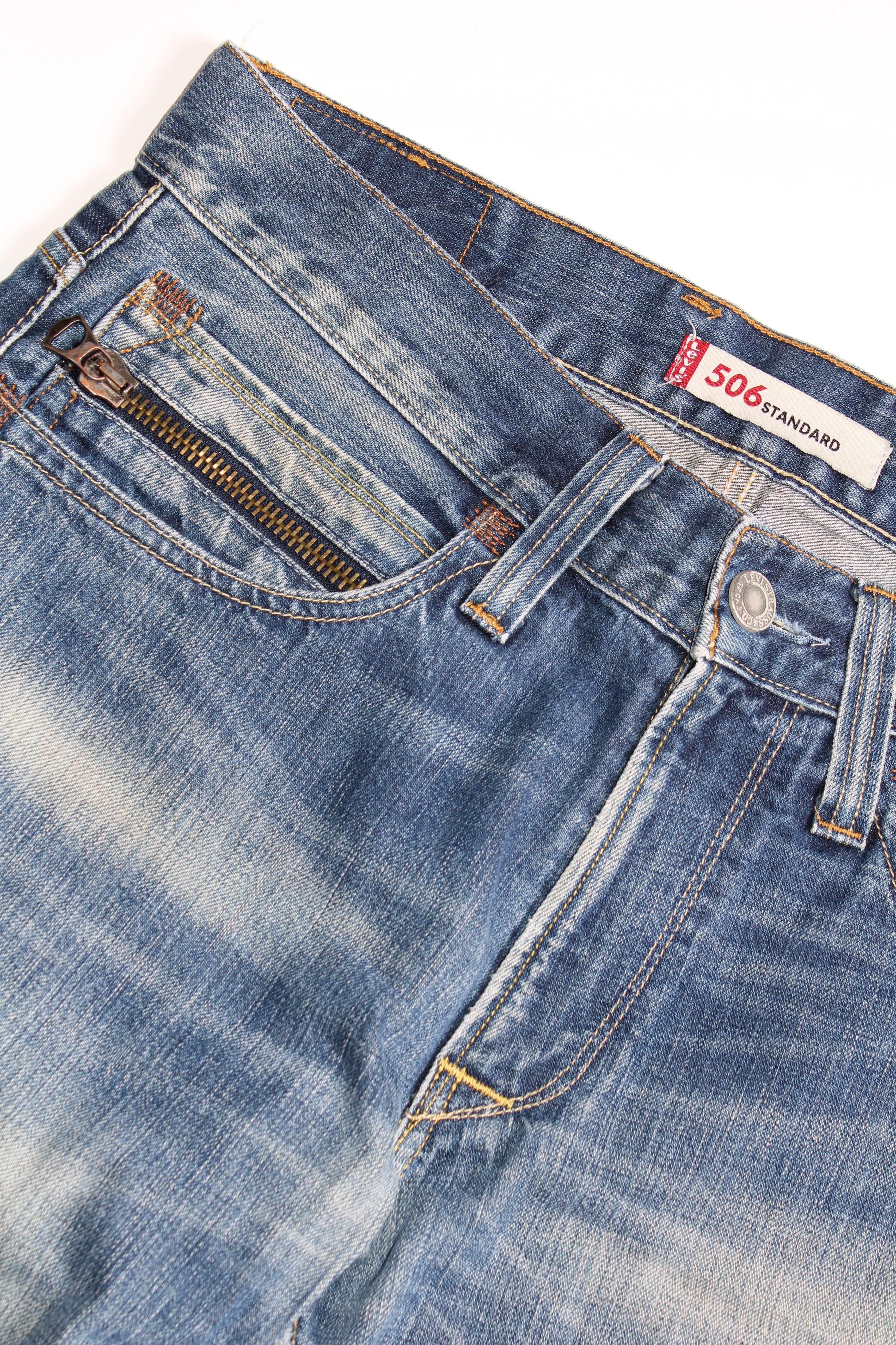 LEVIS 506 JEANS SHORTS LIGHT BLUE WASH - W34
