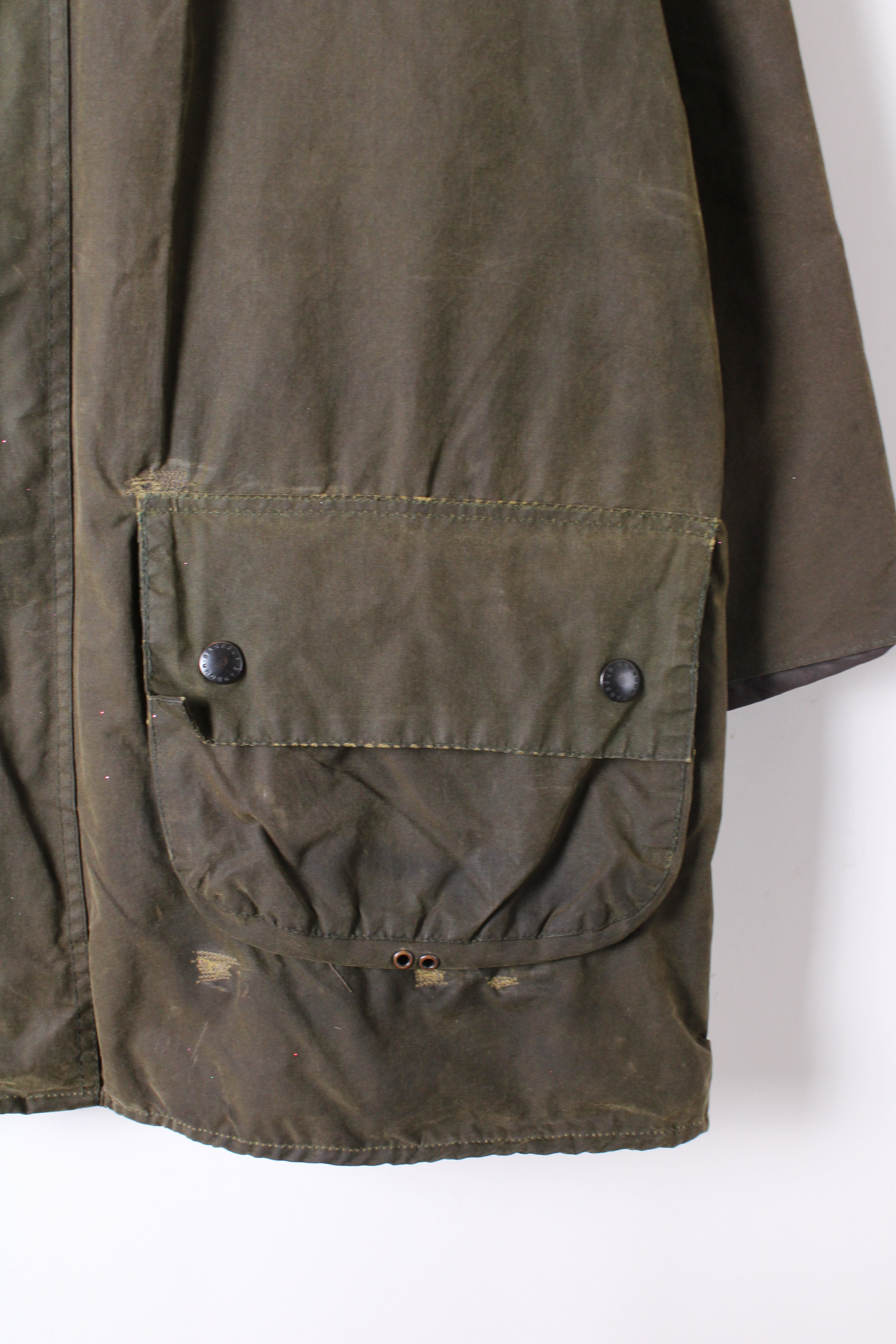 BARBOUR GAMEFAIR WAXED JACKET GREEN - M/L