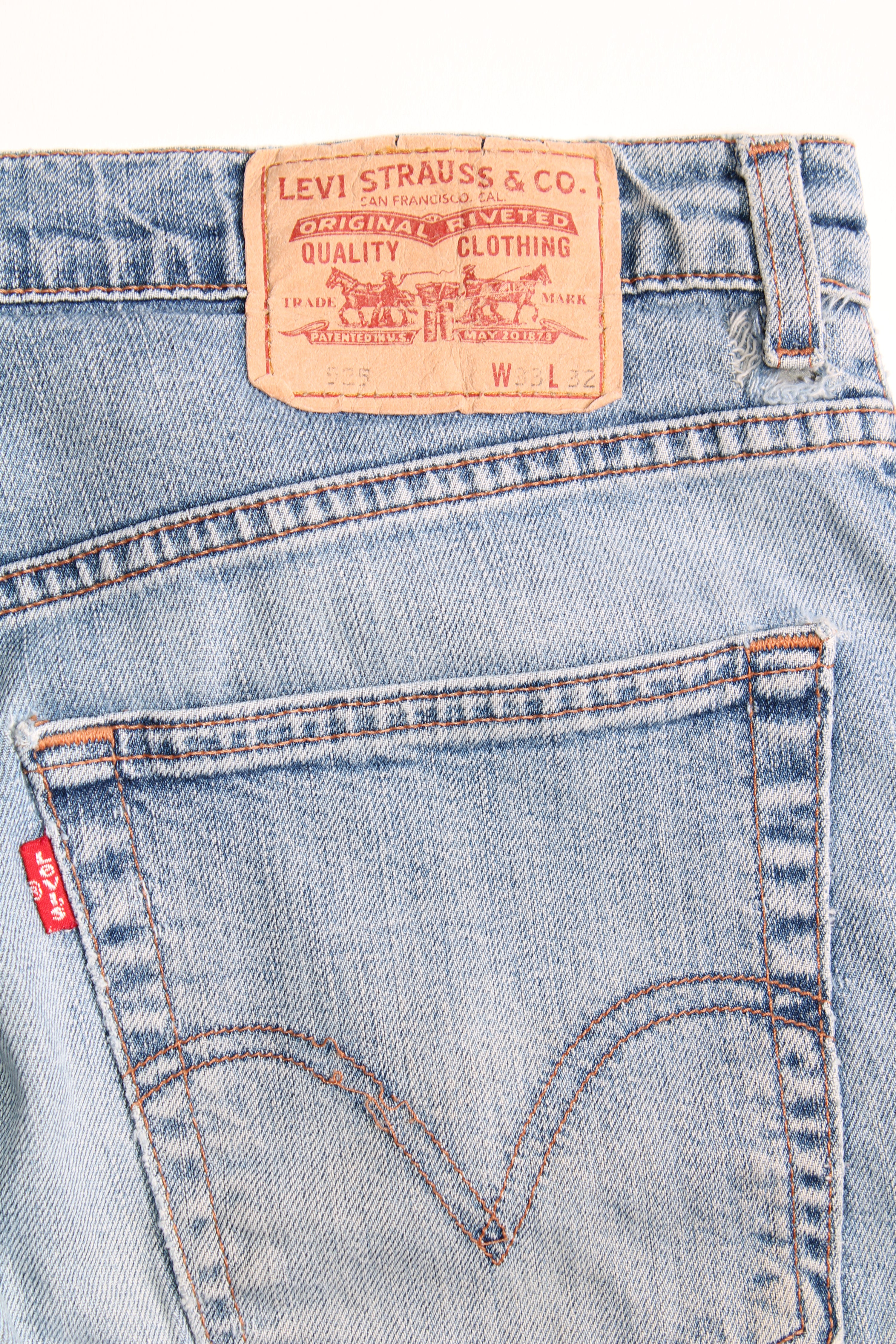 LEVIS 525 JEANS SHORTS LIGHT BLUE - W33