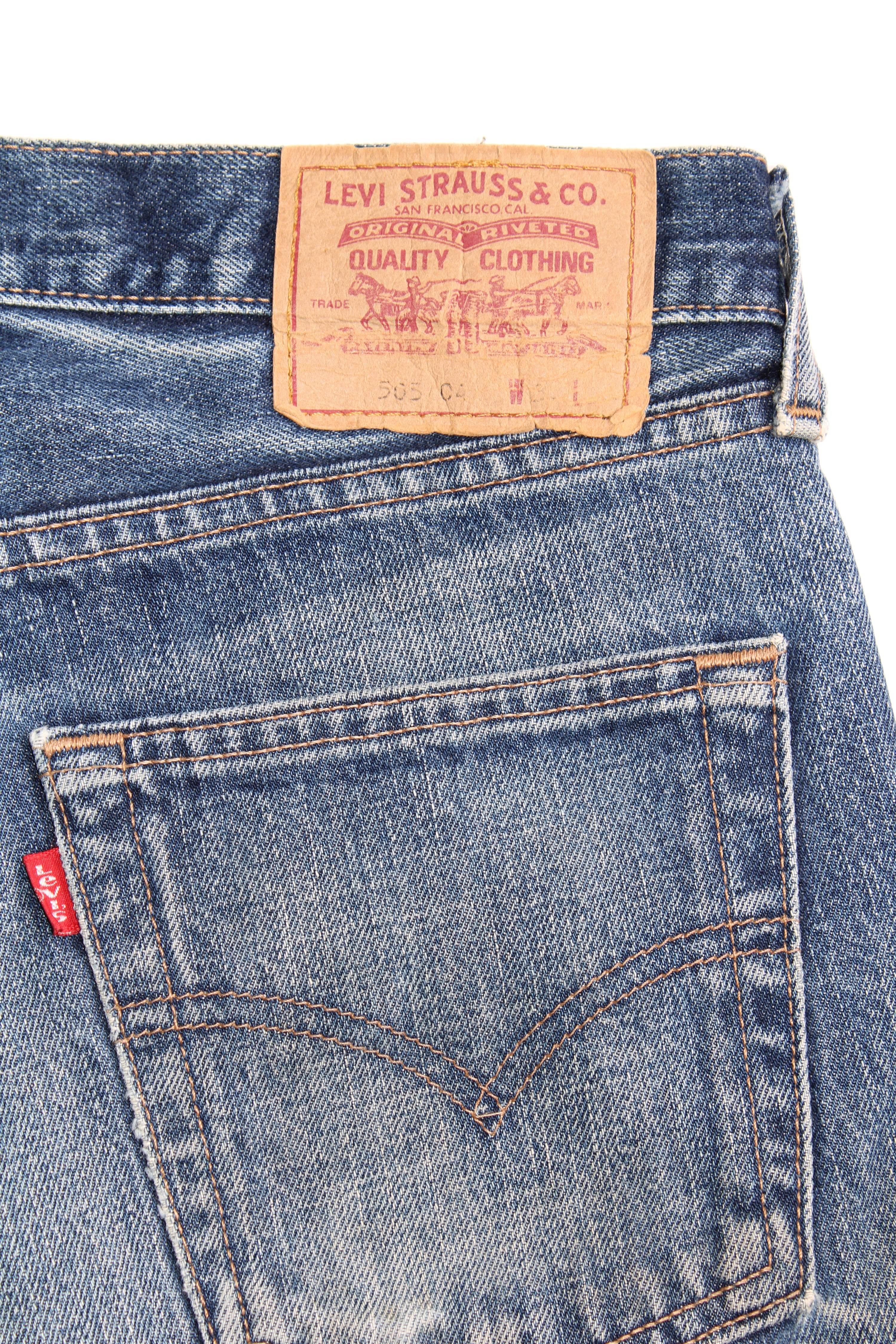 LEVIS 505 JEANS SHORTS LIGHT BLUE WASH - W34