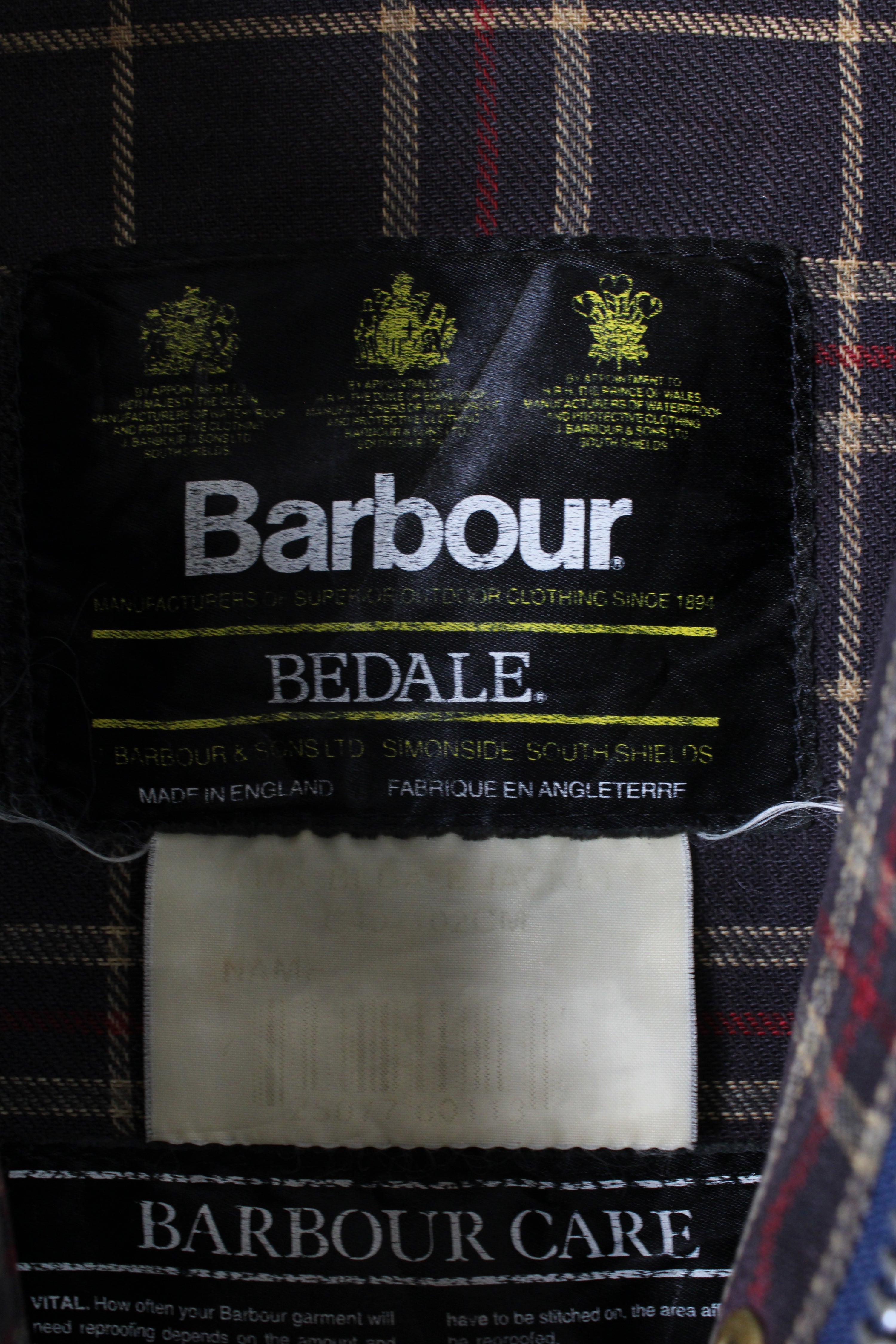 BARBOUR BEDALE WAXED JACKET BLUE - S/M