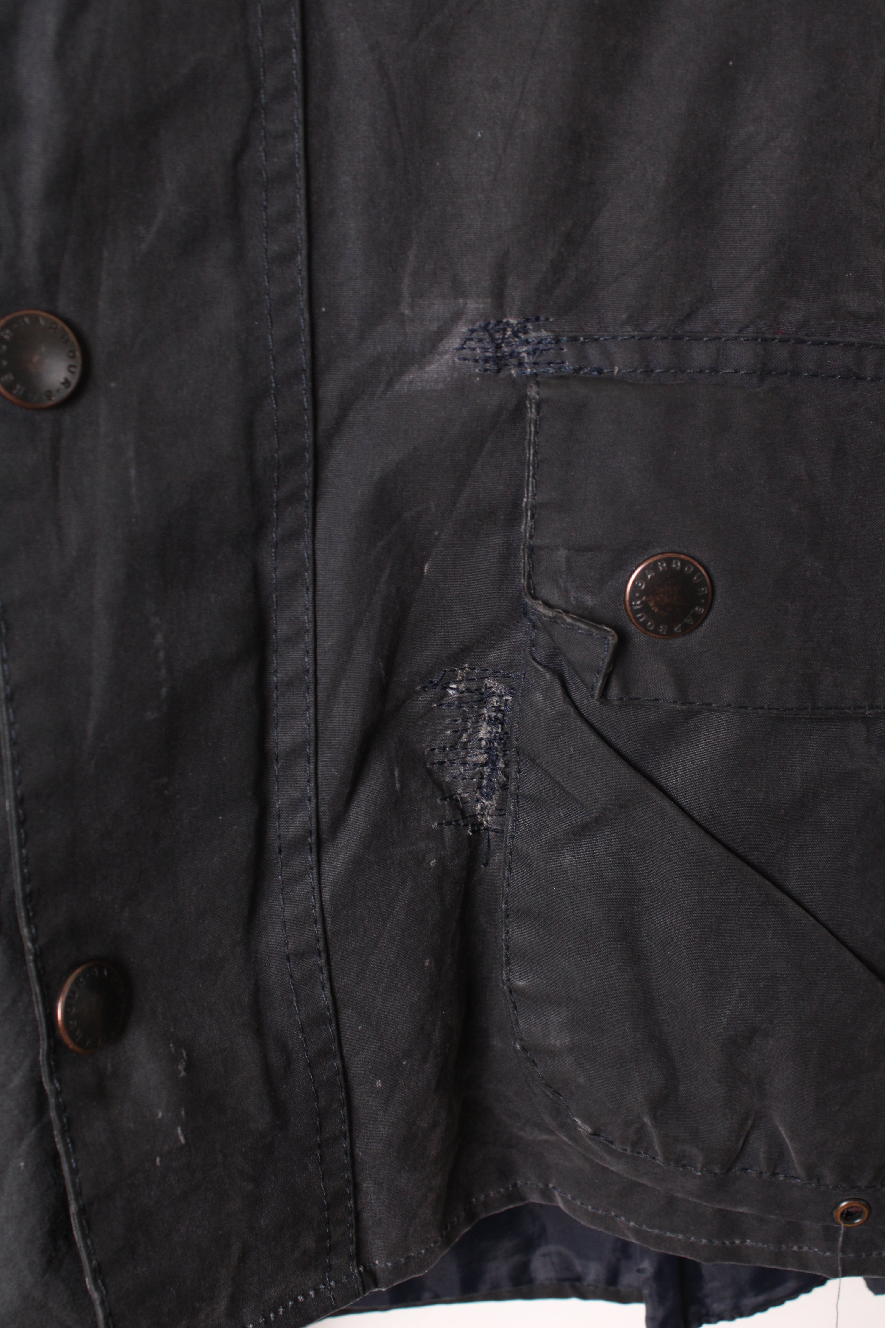 BARBOUR BEDALE WAXED JACKET BLUE - S/M