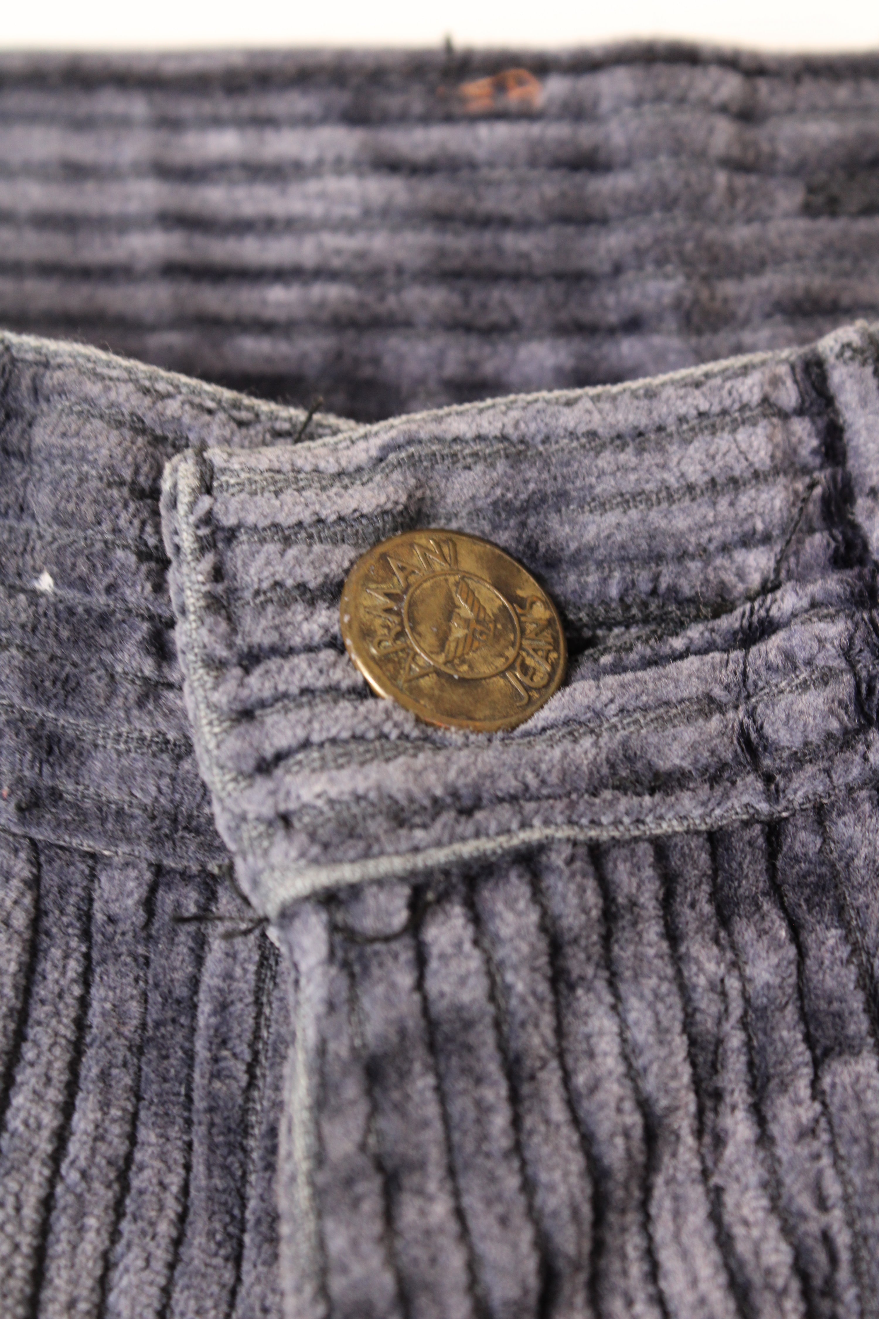 ARMANI CORDUROY PANTS BLUE - W27 WOMAN