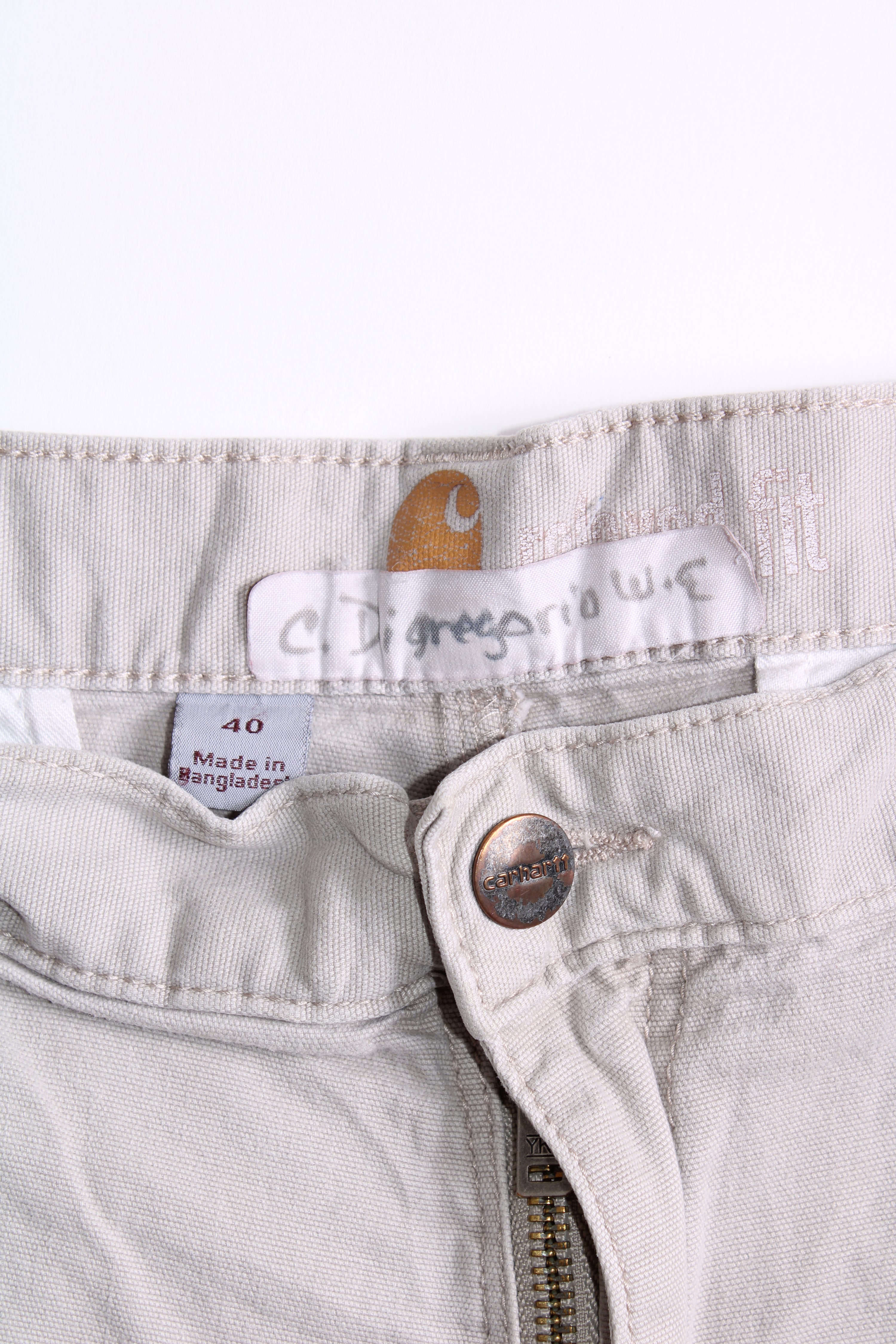 CARHARTT WORK SHORTS UTILITY CARPENTER WORKWEAR GREY - W40