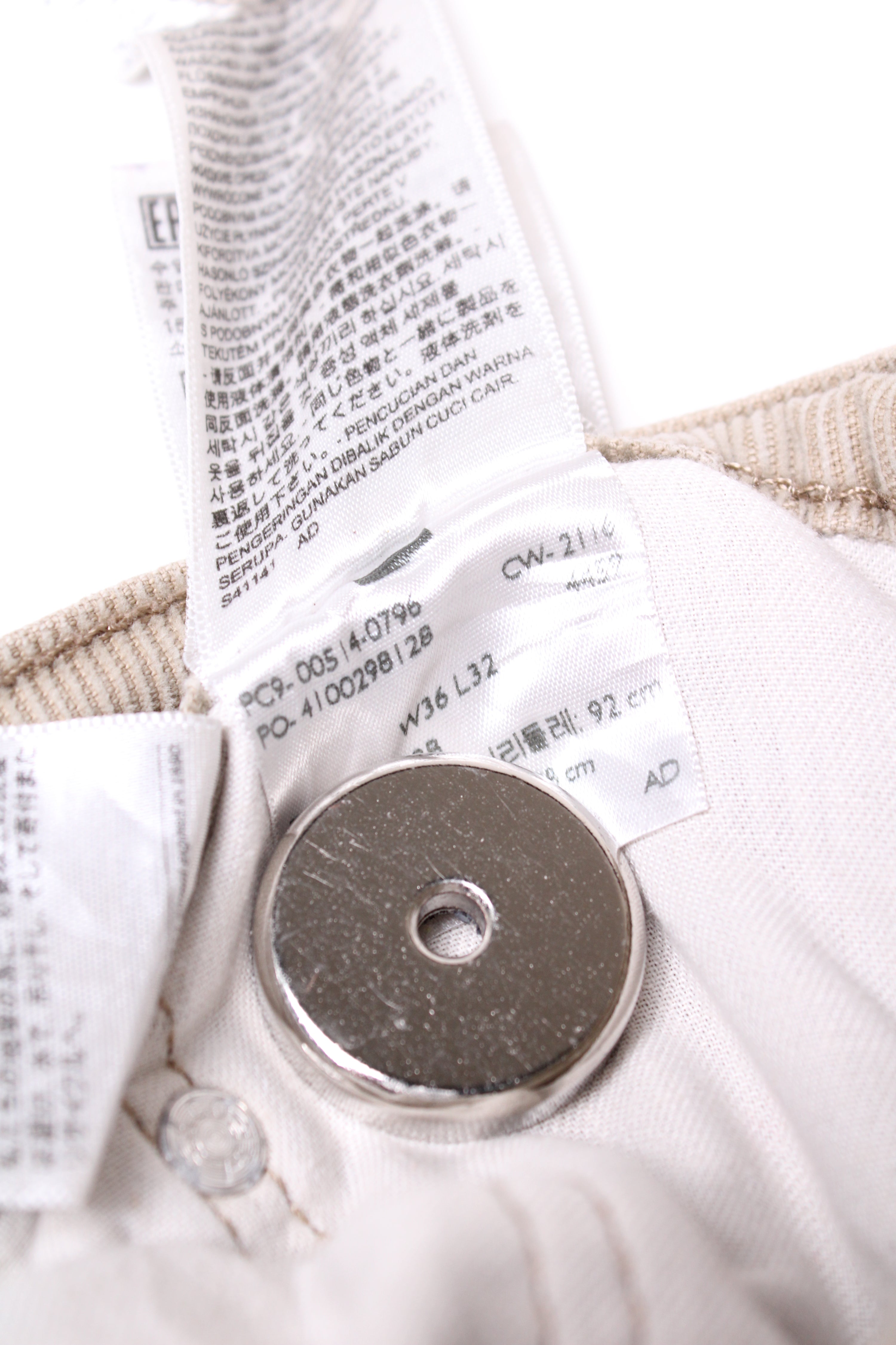 LEVIS CORDUROY PANTS BEIGE - W36