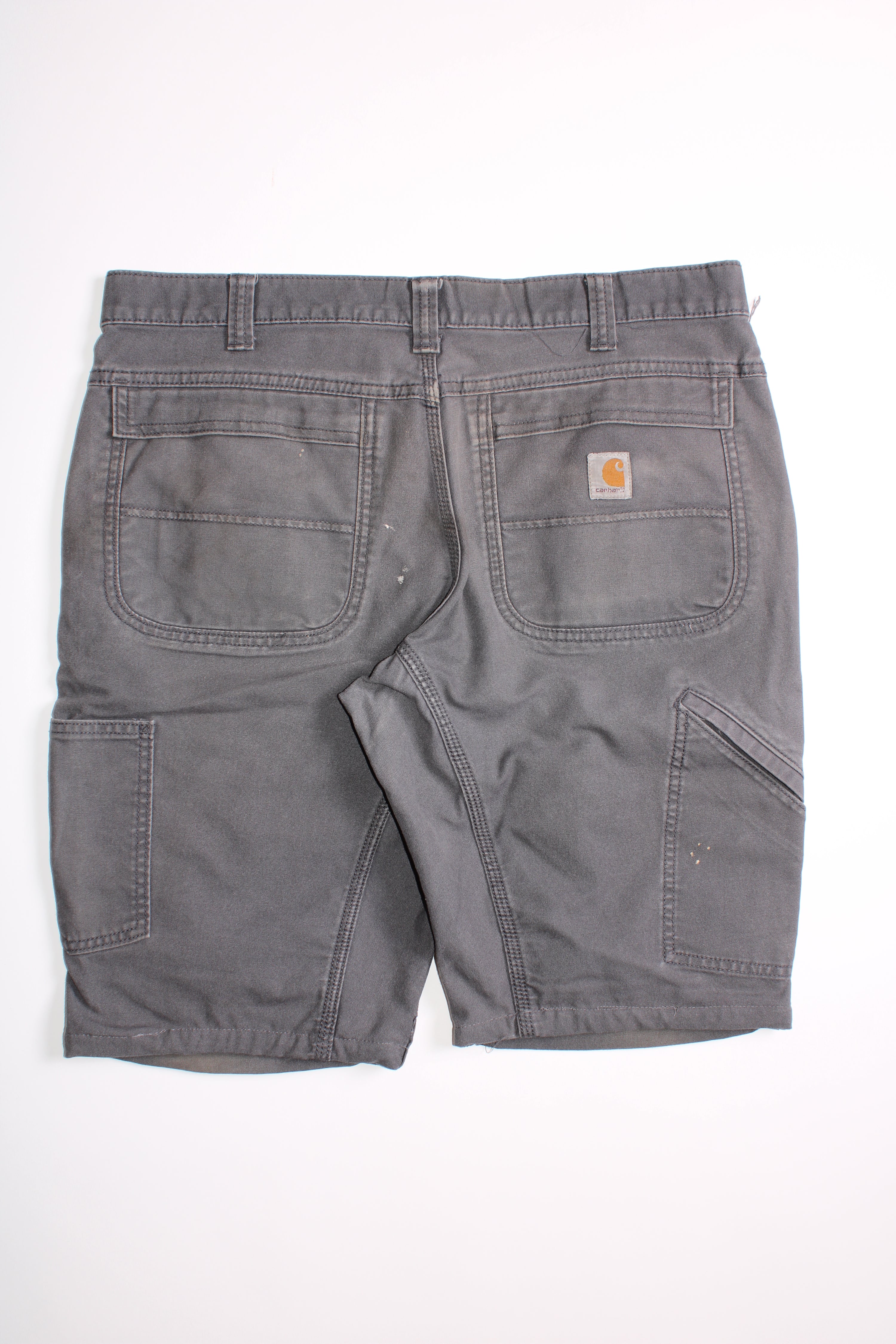 CARHARTT WORK SHORTS UTILITY CARPENTER WORKWEAR GREY - W36