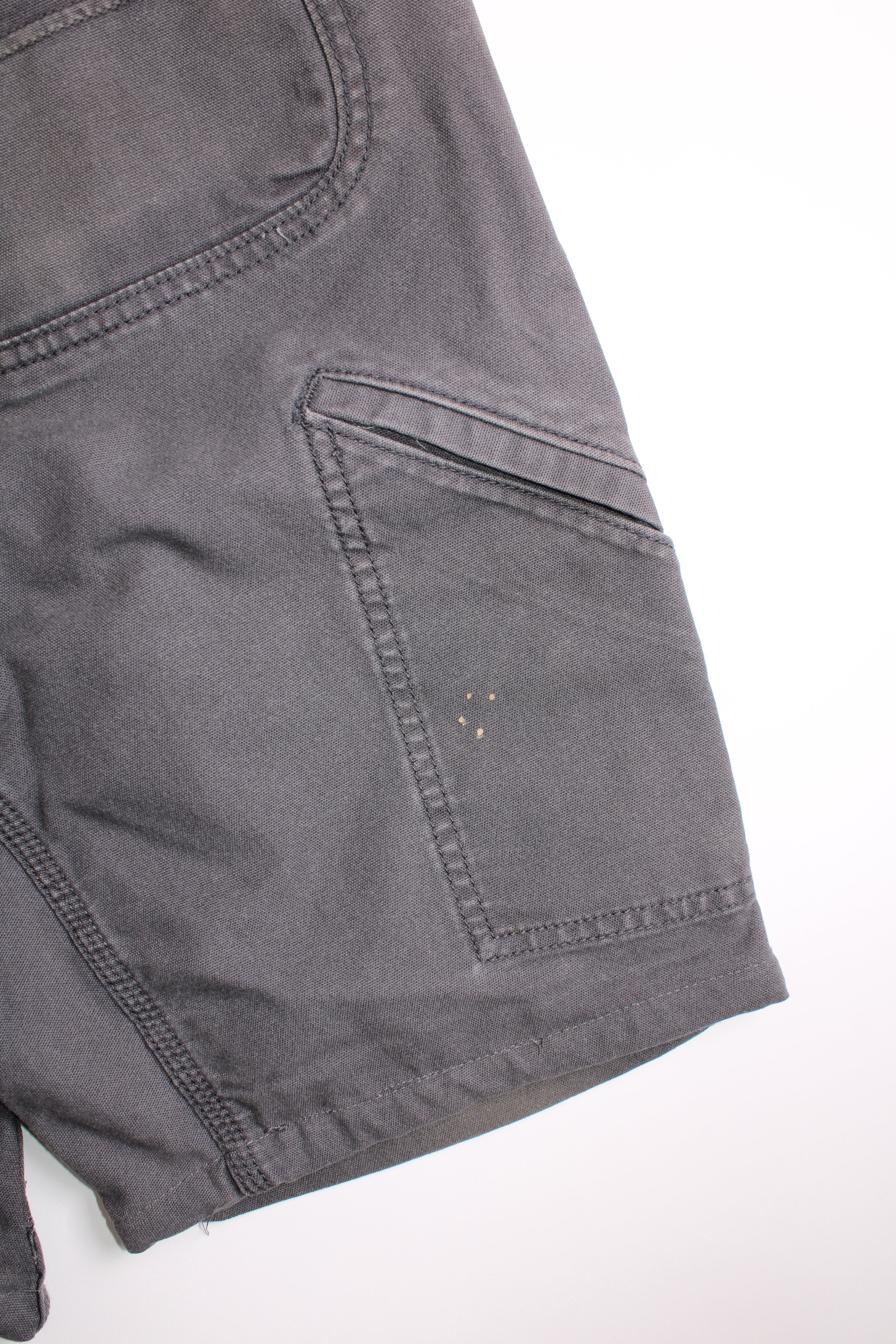 CARHARTT WORK SHORTS UTILITY CARPENTER WORKWEAR GREY - W36