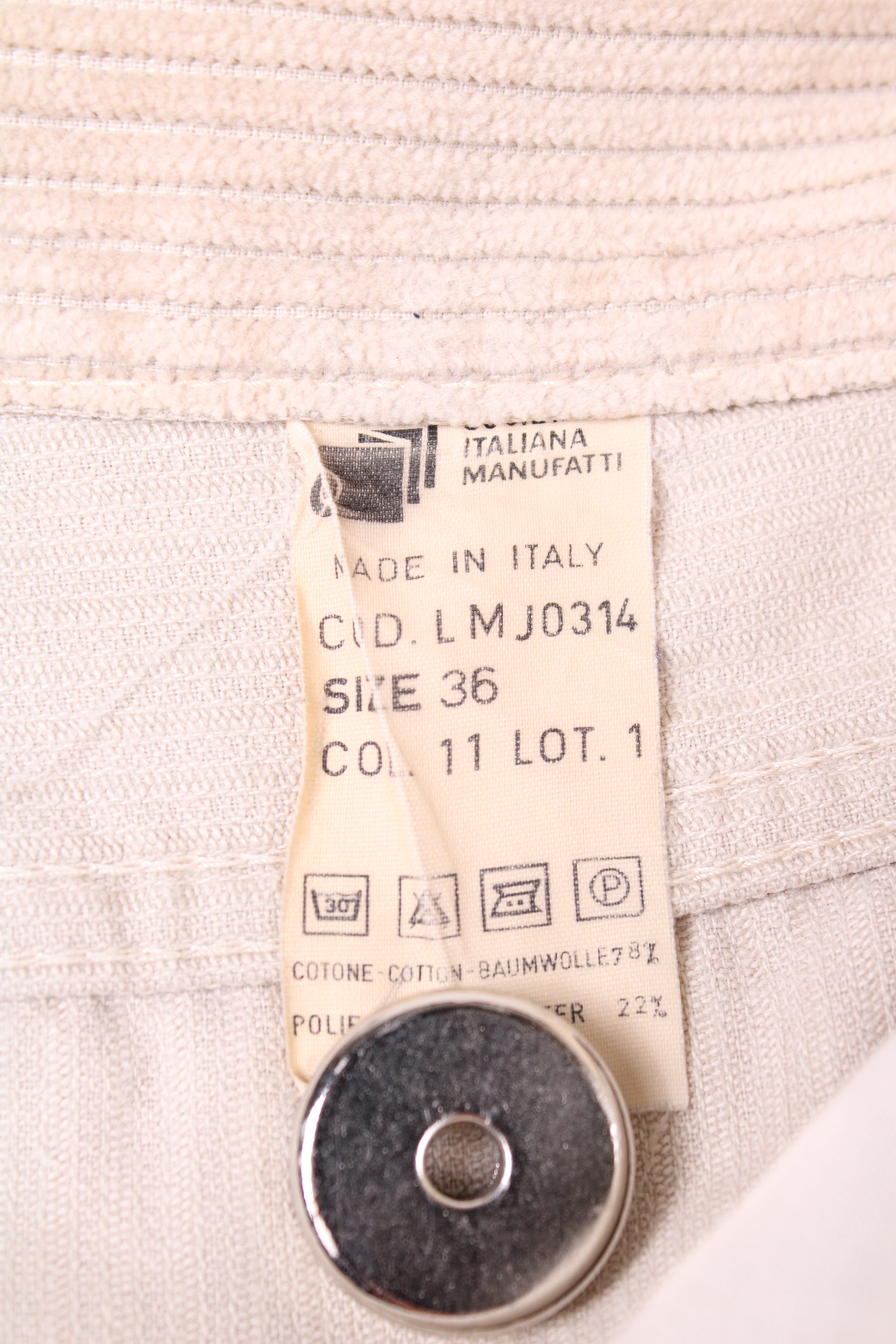 MOSCHINO CORDUROY PANTS BEIGE - W36