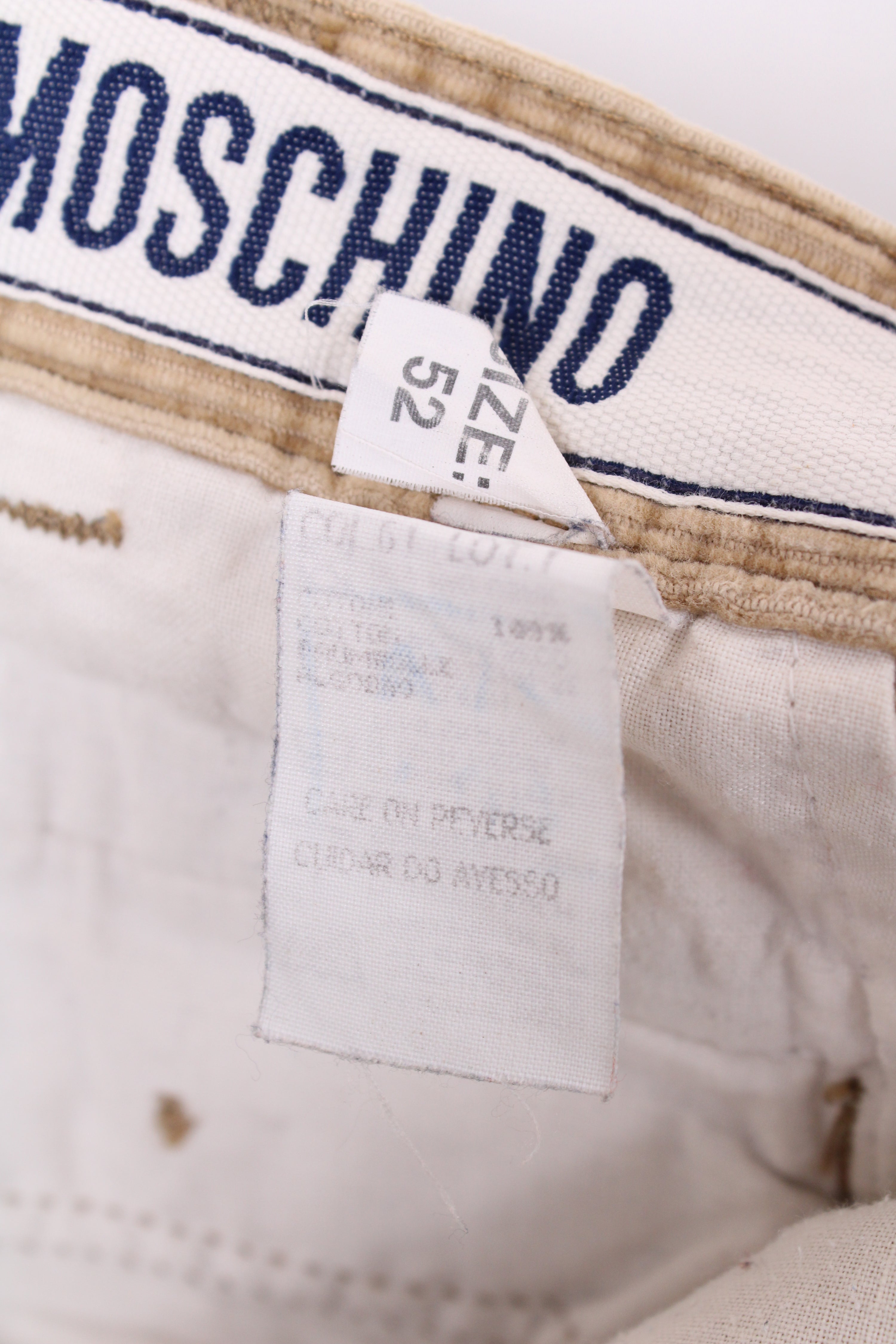 MOSCHINO CORDUROY PANTS BEIGE - 52