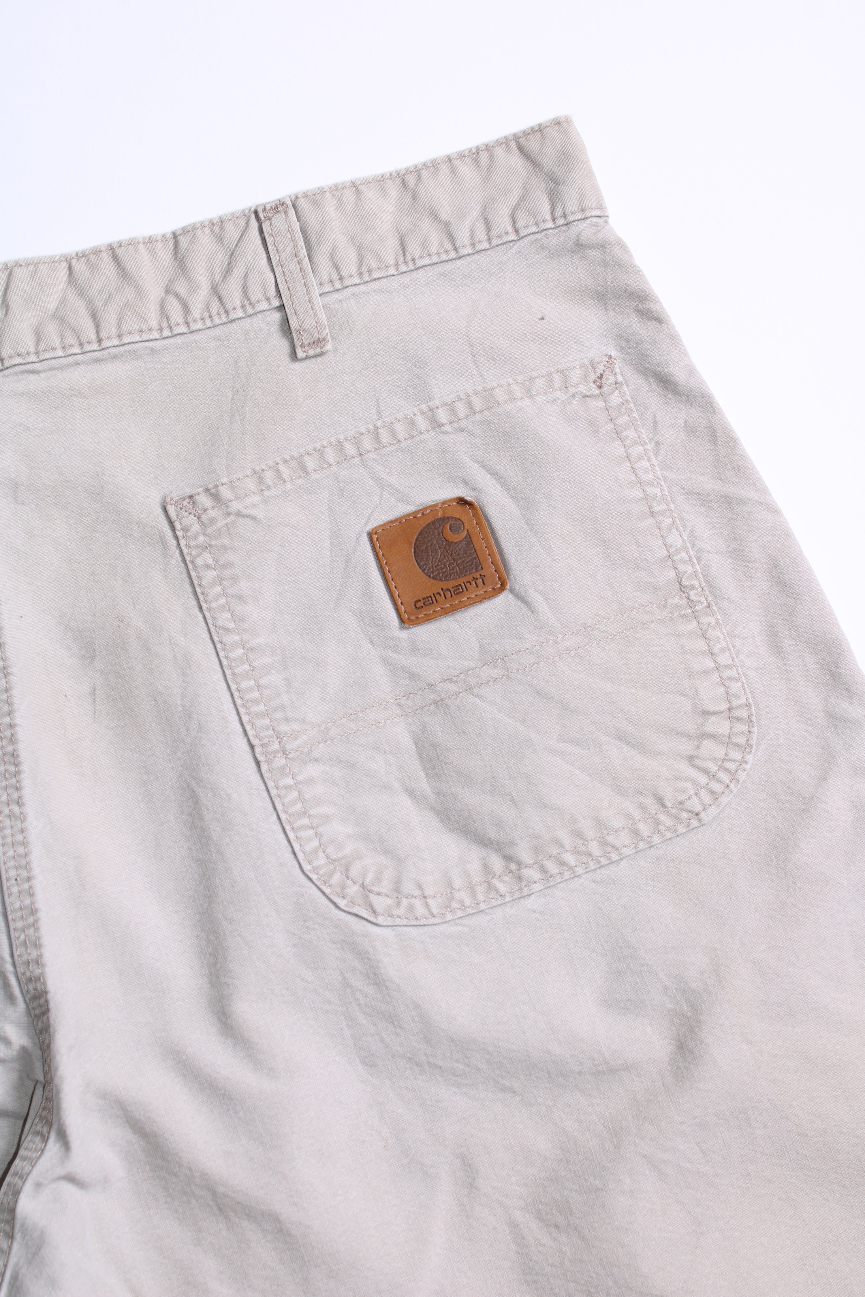 CARHARTT WORK SHORTS UTILITY CARPENTER WORKWEAR BEIGE - W38