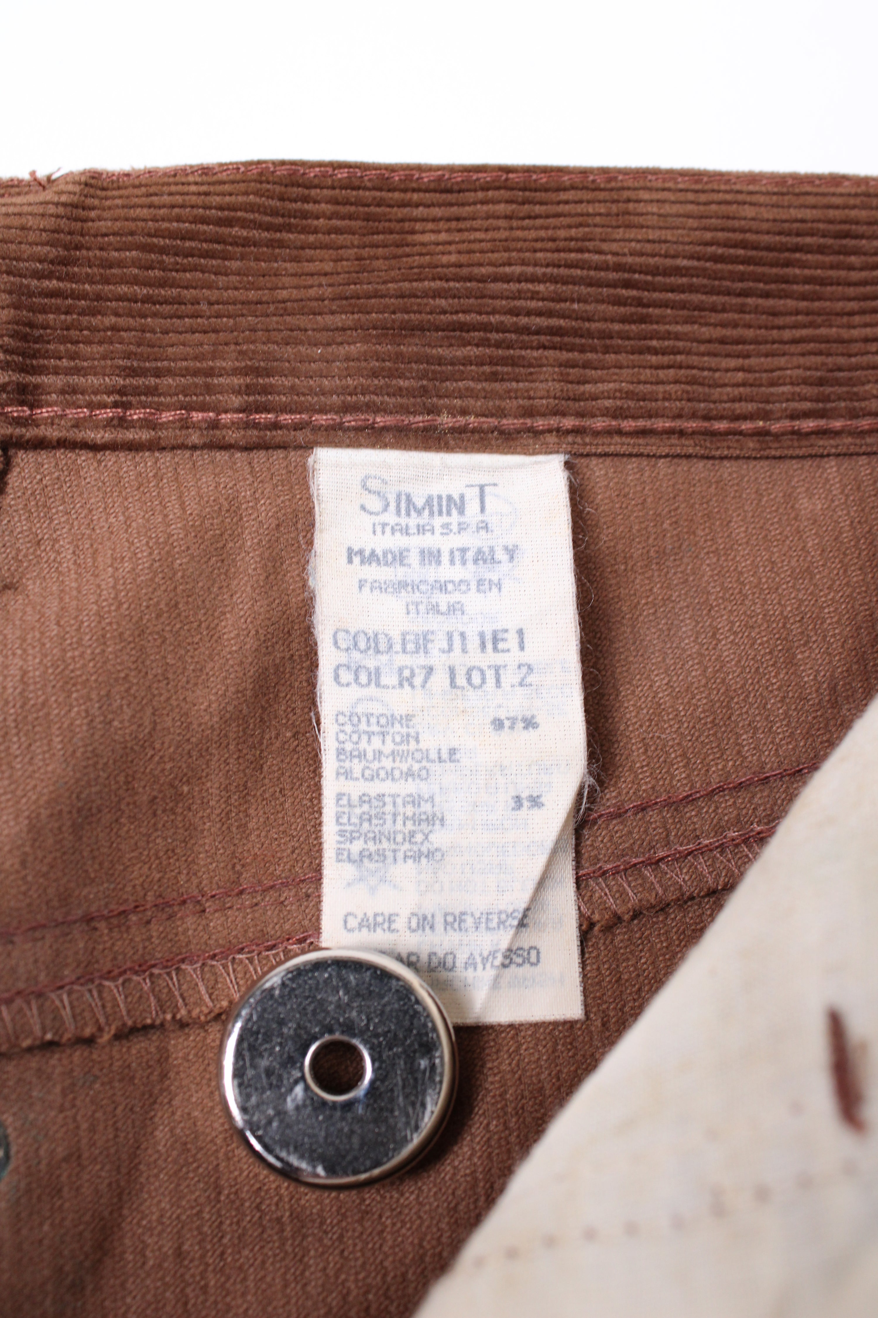 MOSCHINO CORDUROY PANTS BROWN - W29 WOMAN