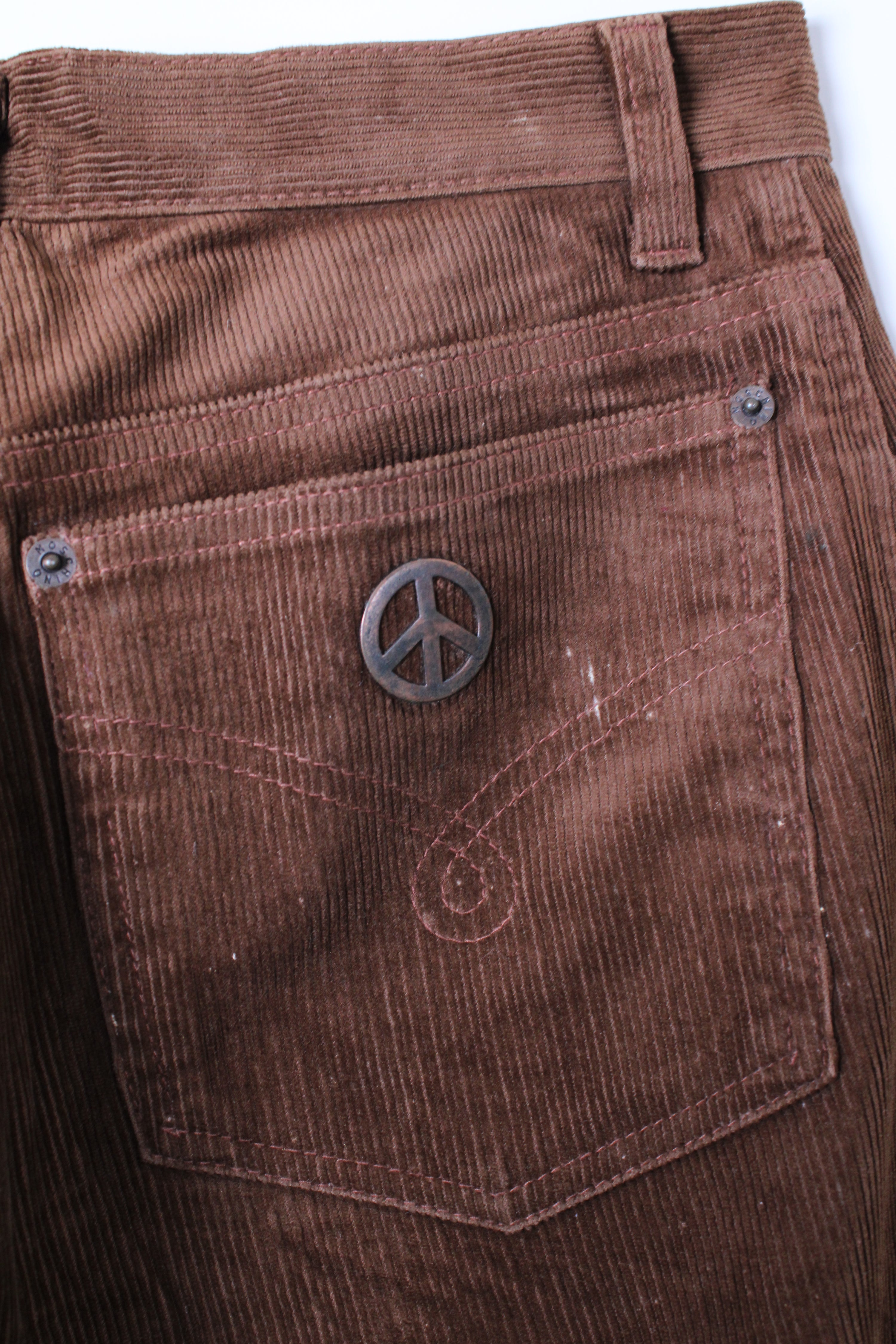 MOSCHINO CORDUROY PANTS BROWN - W29 WOMAN