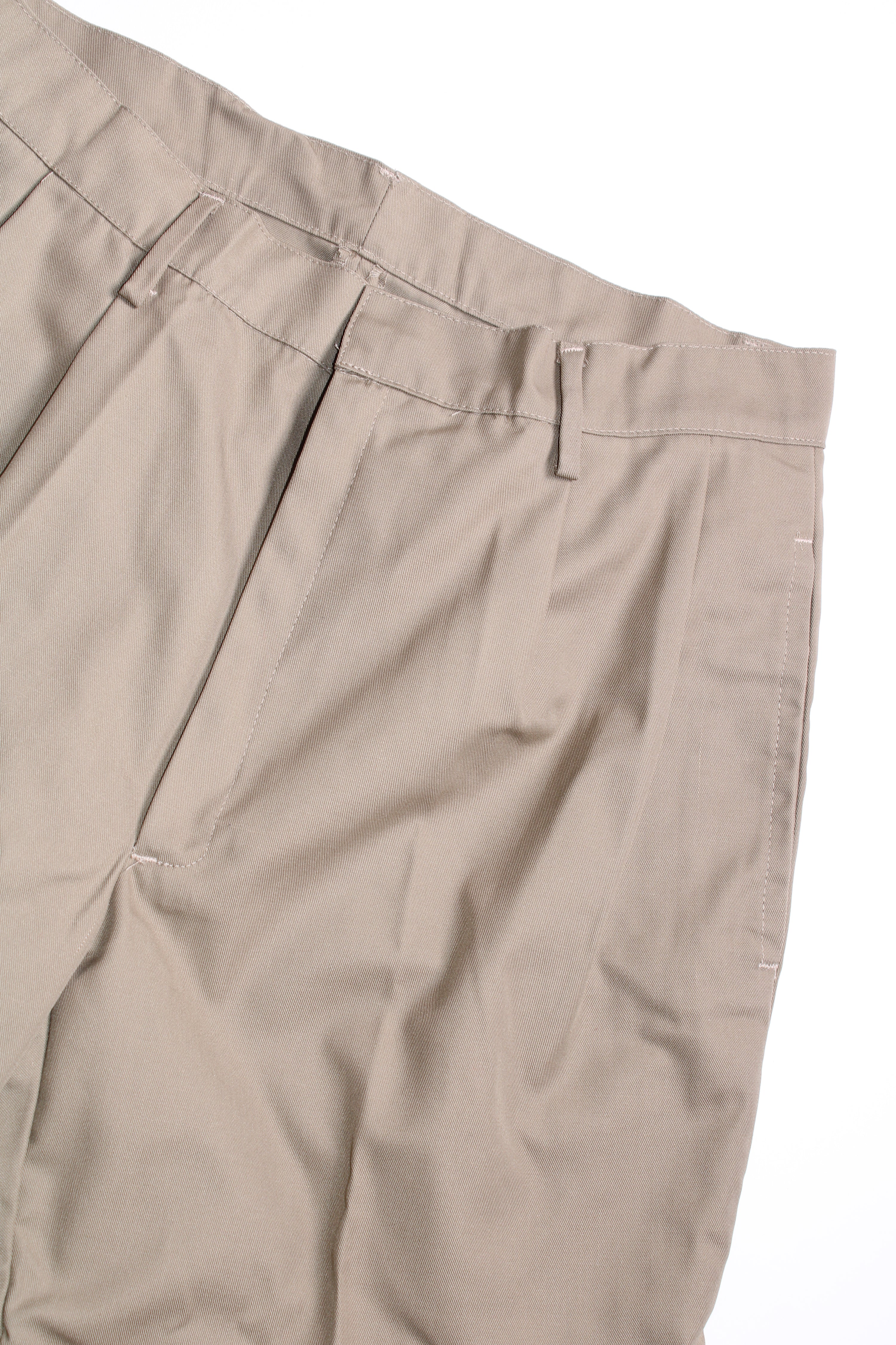 ITALIAN ARMY VINTAGE SUMMER UNIFORM PLEATED SHORTS BEIGE