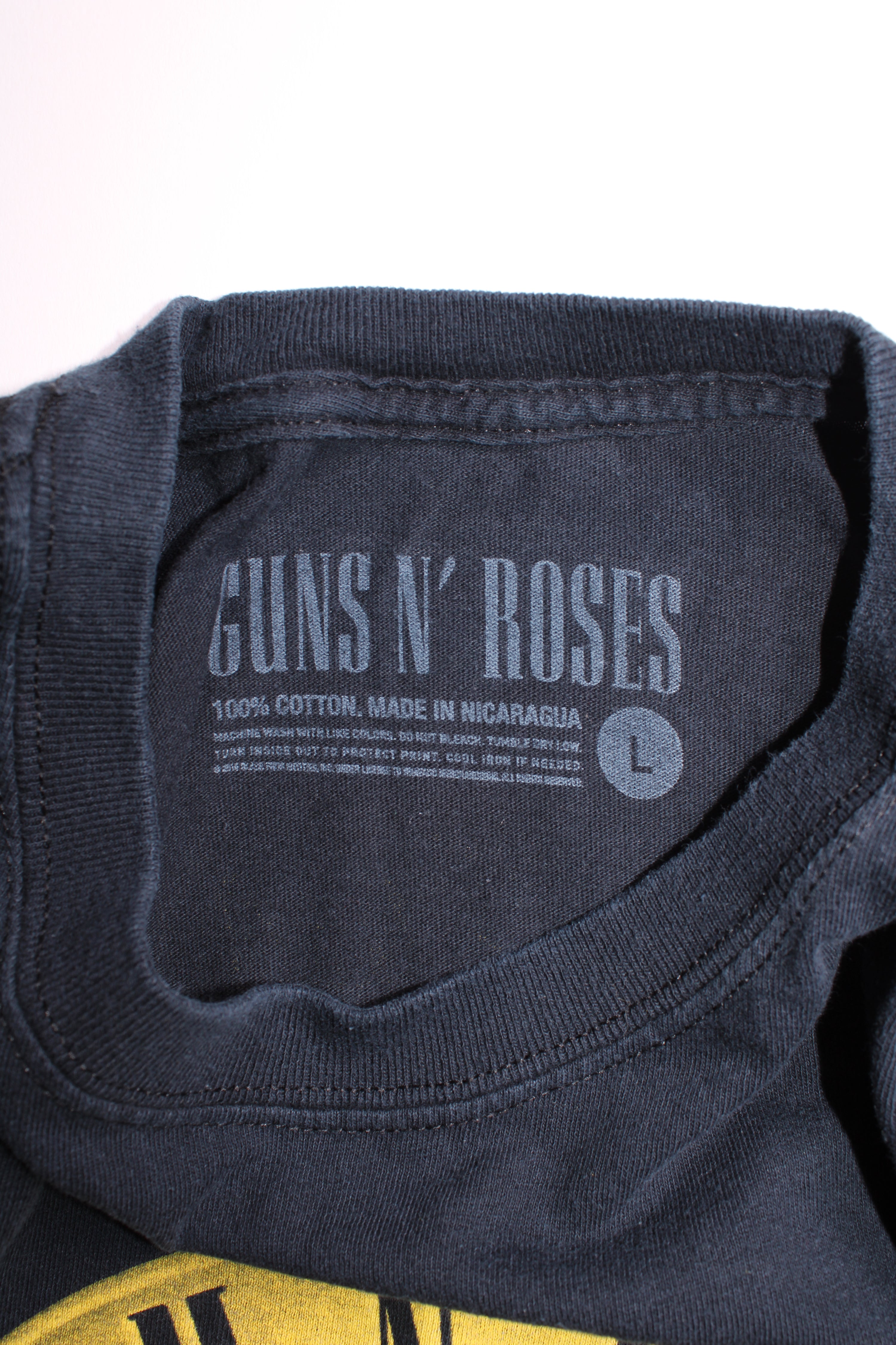 GUNS N ROSES BIG PRINT VINTAGE T-SHIRT - L