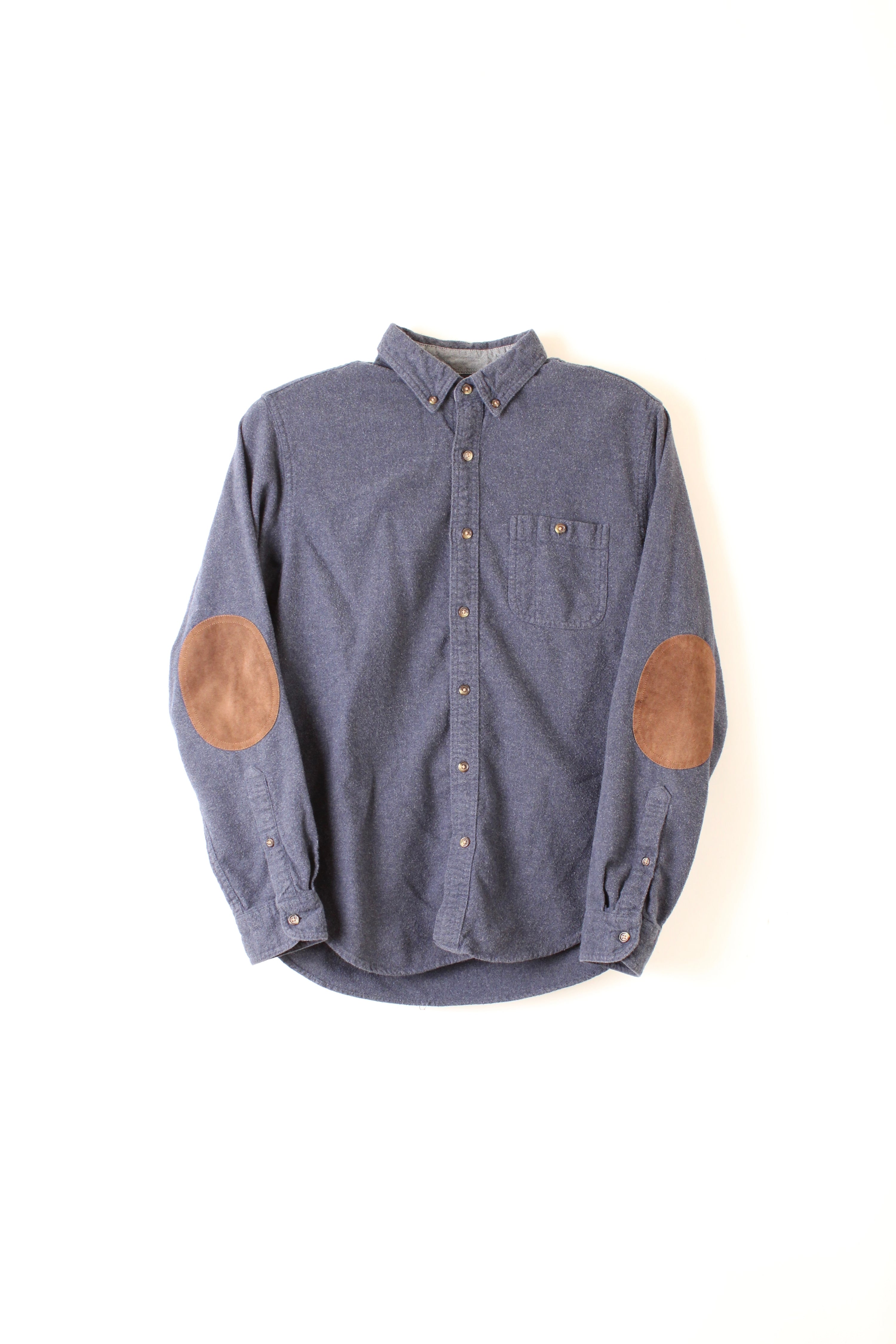 JCREW WOOL/COTTON FLANNEL SHIRT BLUE - M
