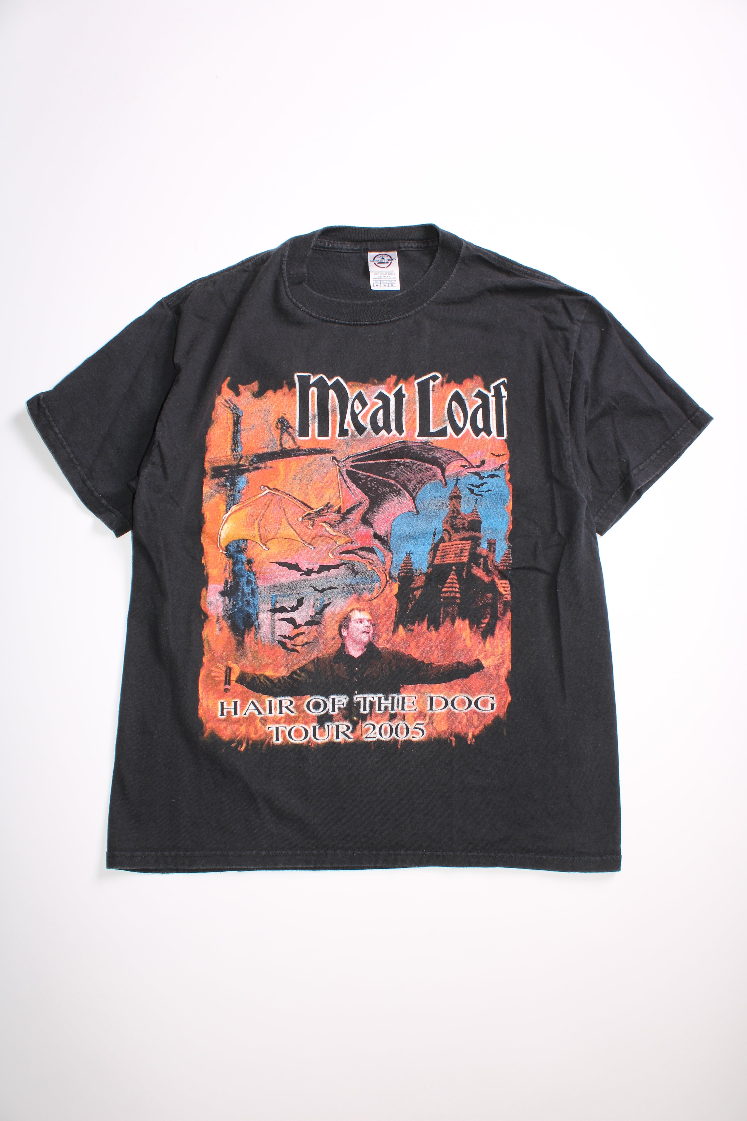 MEAT LOAF HAIR OF THE DOG TOUR 2005 VINTAGE T-SHIRT - M